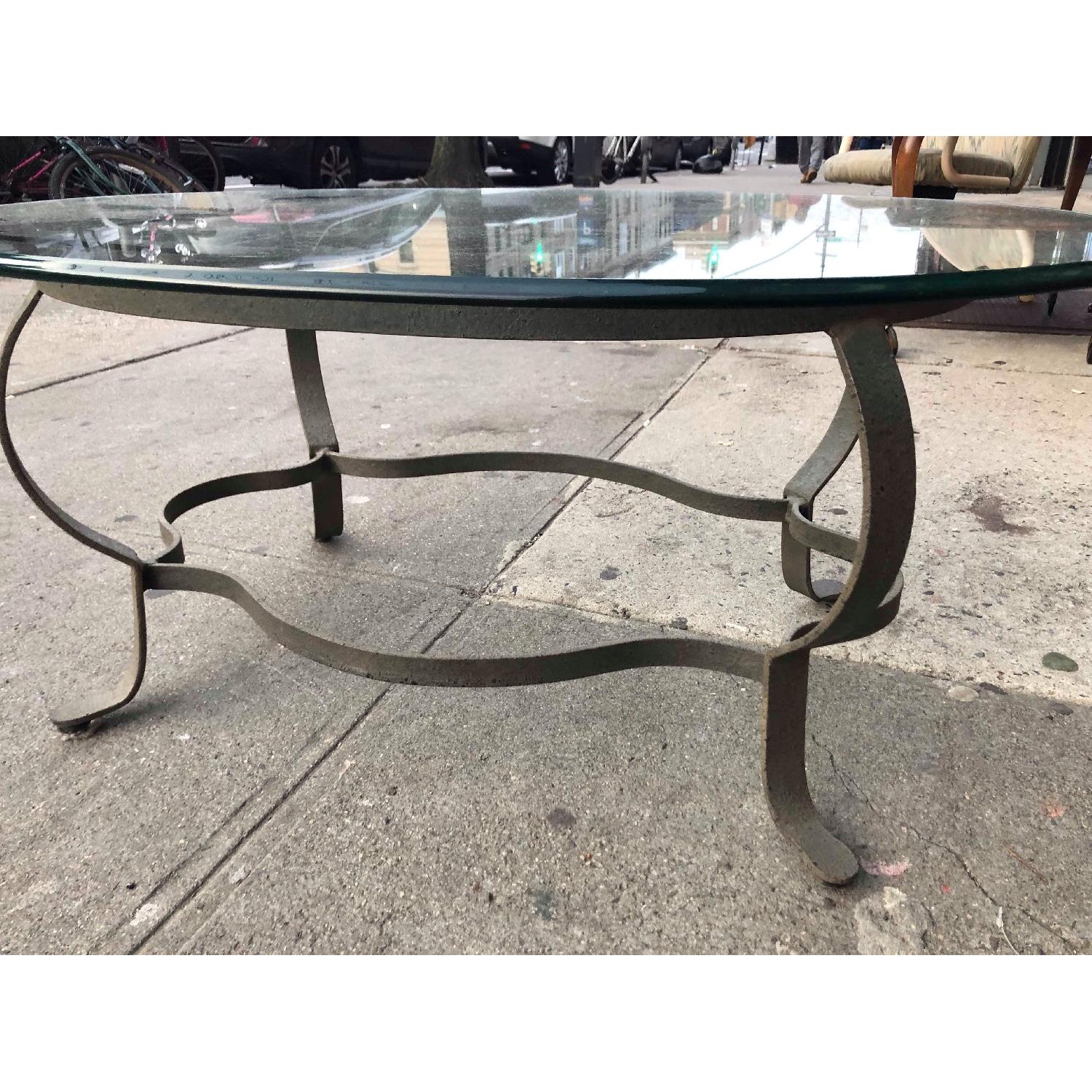 Rod Iron Coffee Table w/ Glass Top - image-4