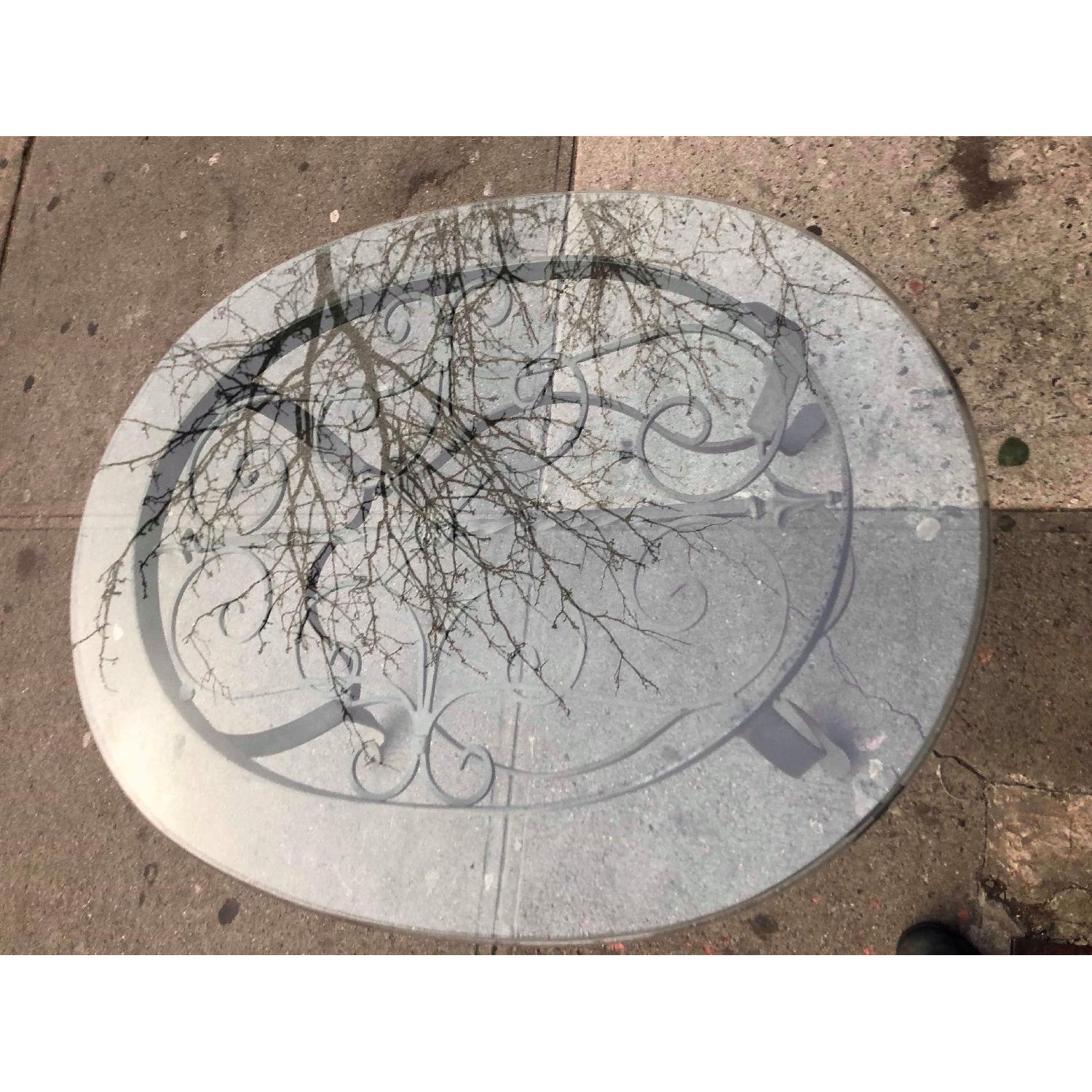 Rod Iron Coffee Table w/ Glass Top - image-6