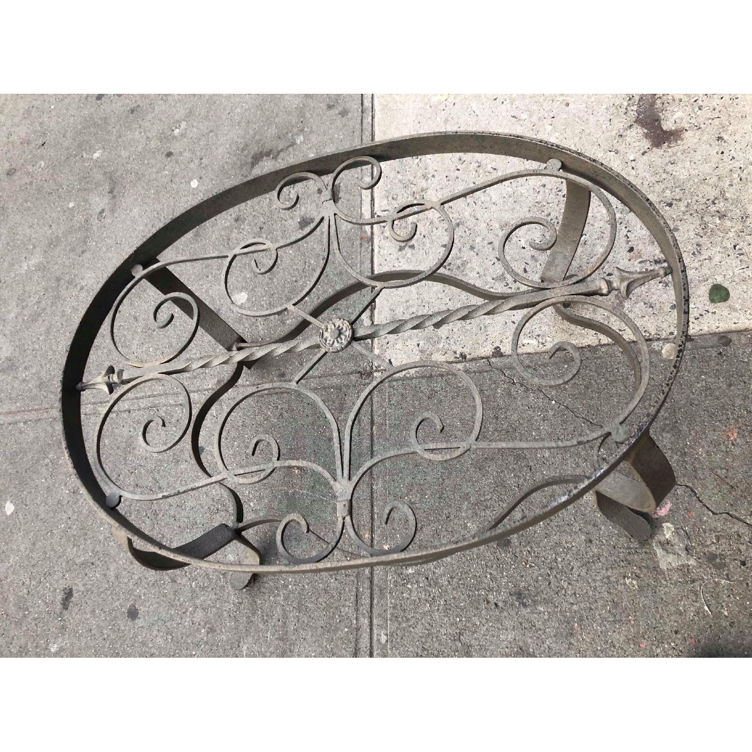 Rod Iron Coffee Table w/ Glass Top - image-7