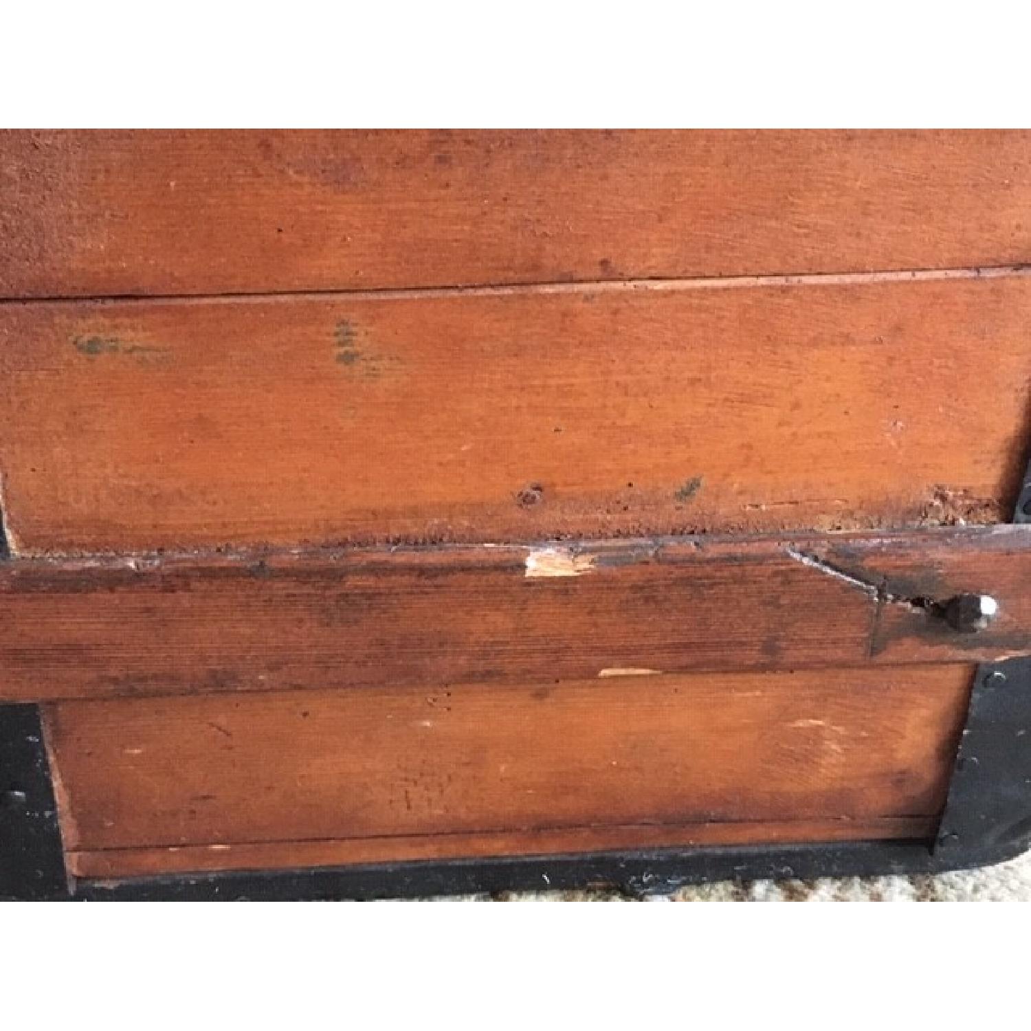 Antique 19th Century Wooden Dome Top Steamer Trunk Chest - image-13