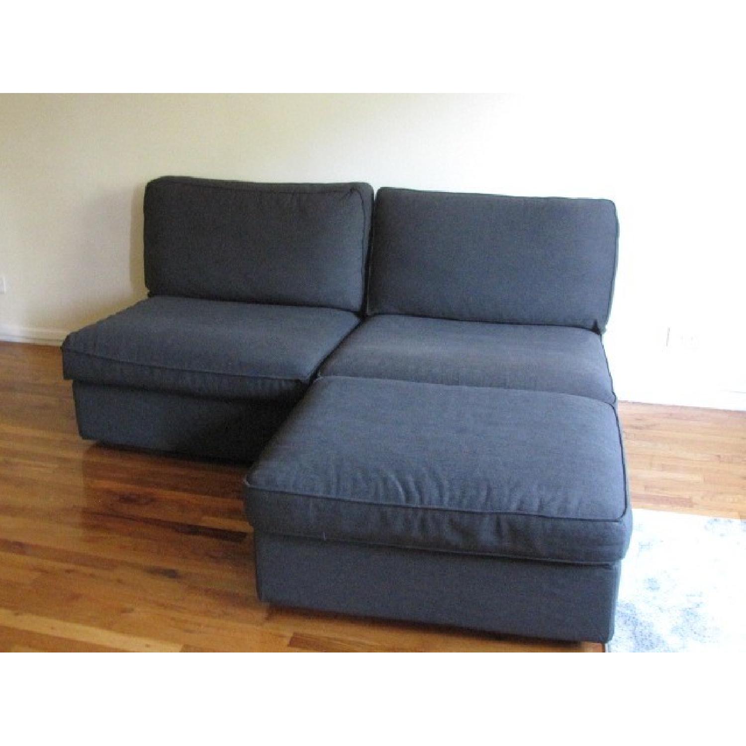 Ikea Kivik Sectional Sofa & Ottoman w/ Storage AptDeco
