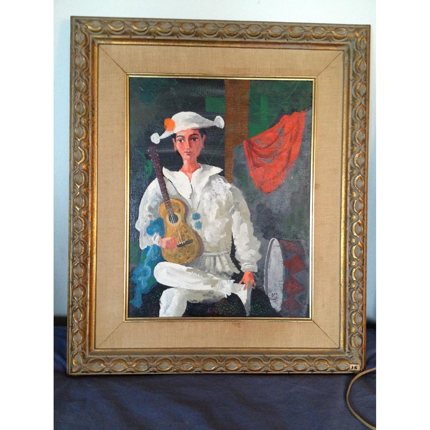 Byron Browne 1960 Oil Painting - The Clown - image-1