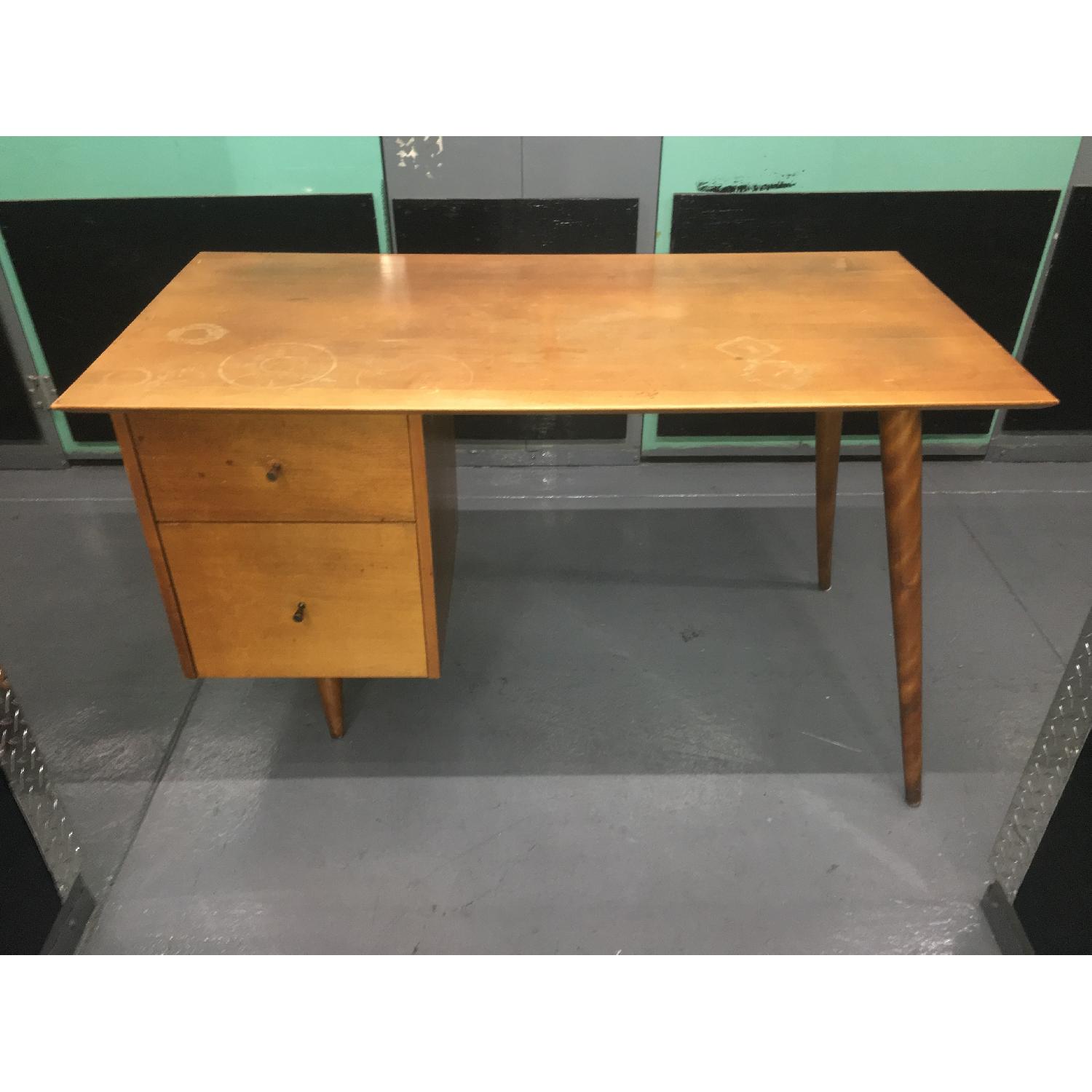 Paul McCobb Mid Century Solid Maple Planner Group Desk - image-1