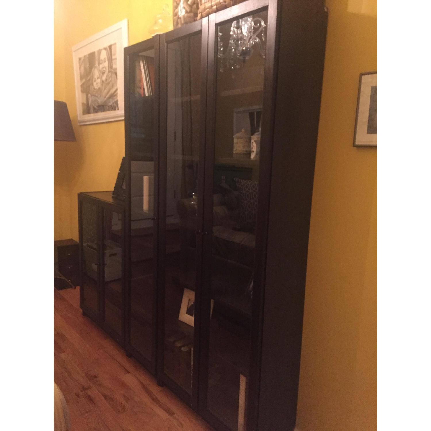 Ikea Billy Glass Door Bookcases - image-2