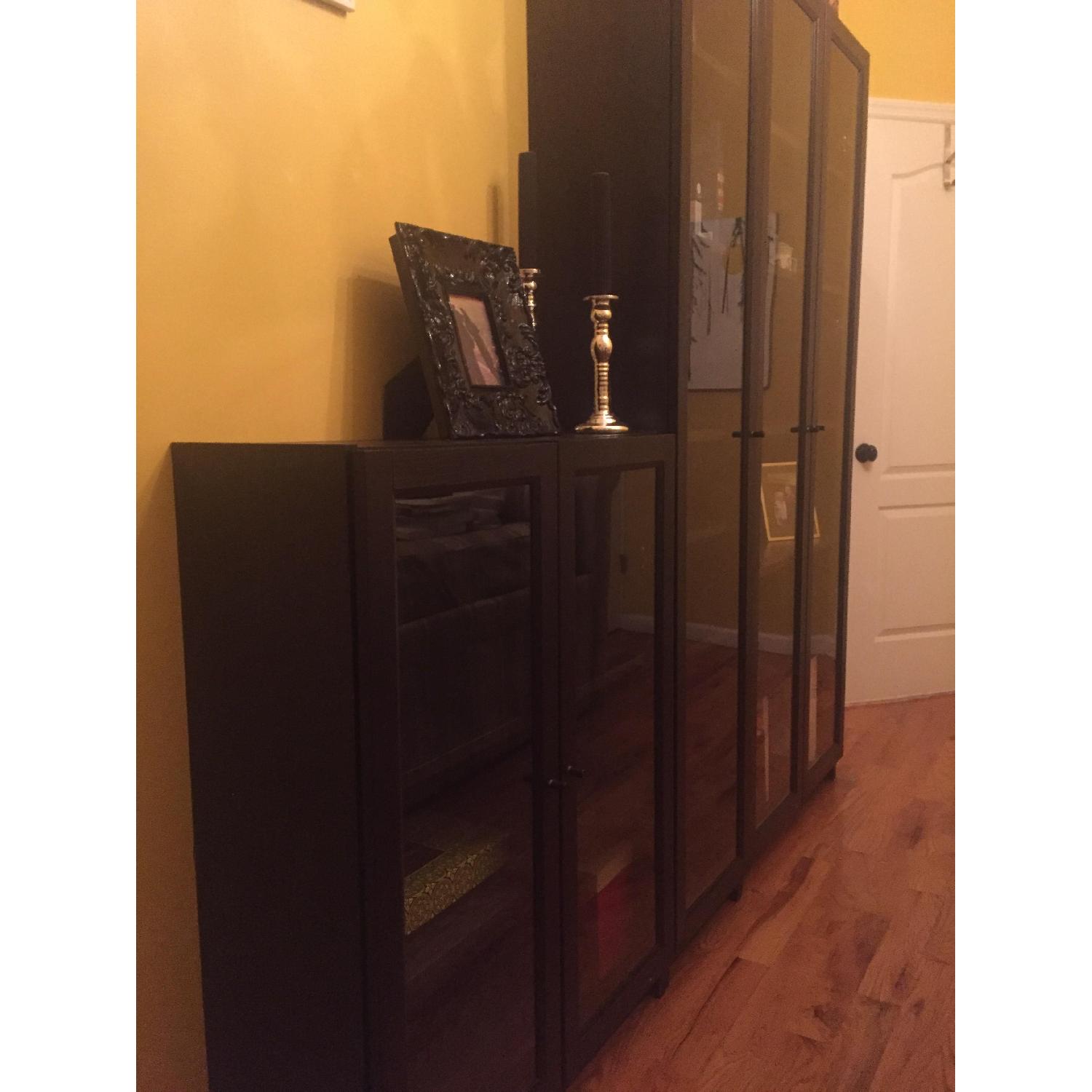 Ikea Billy Glass Door Bookcases - image-3