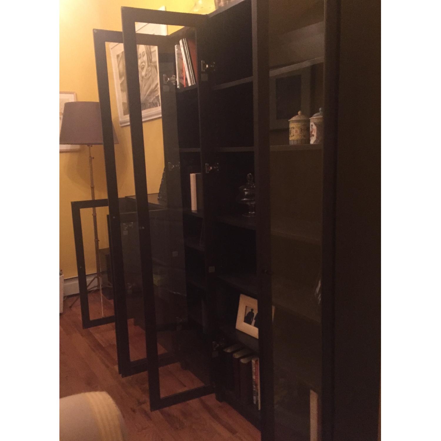 Ikea Billy Glass Door Bookcases - image-4