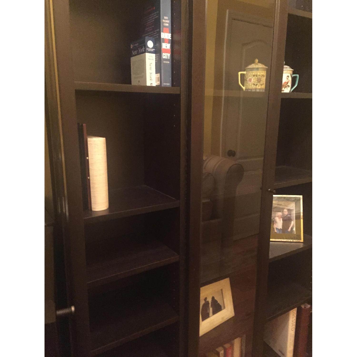 Ikea Billy Glass Door Bookcases - image-5