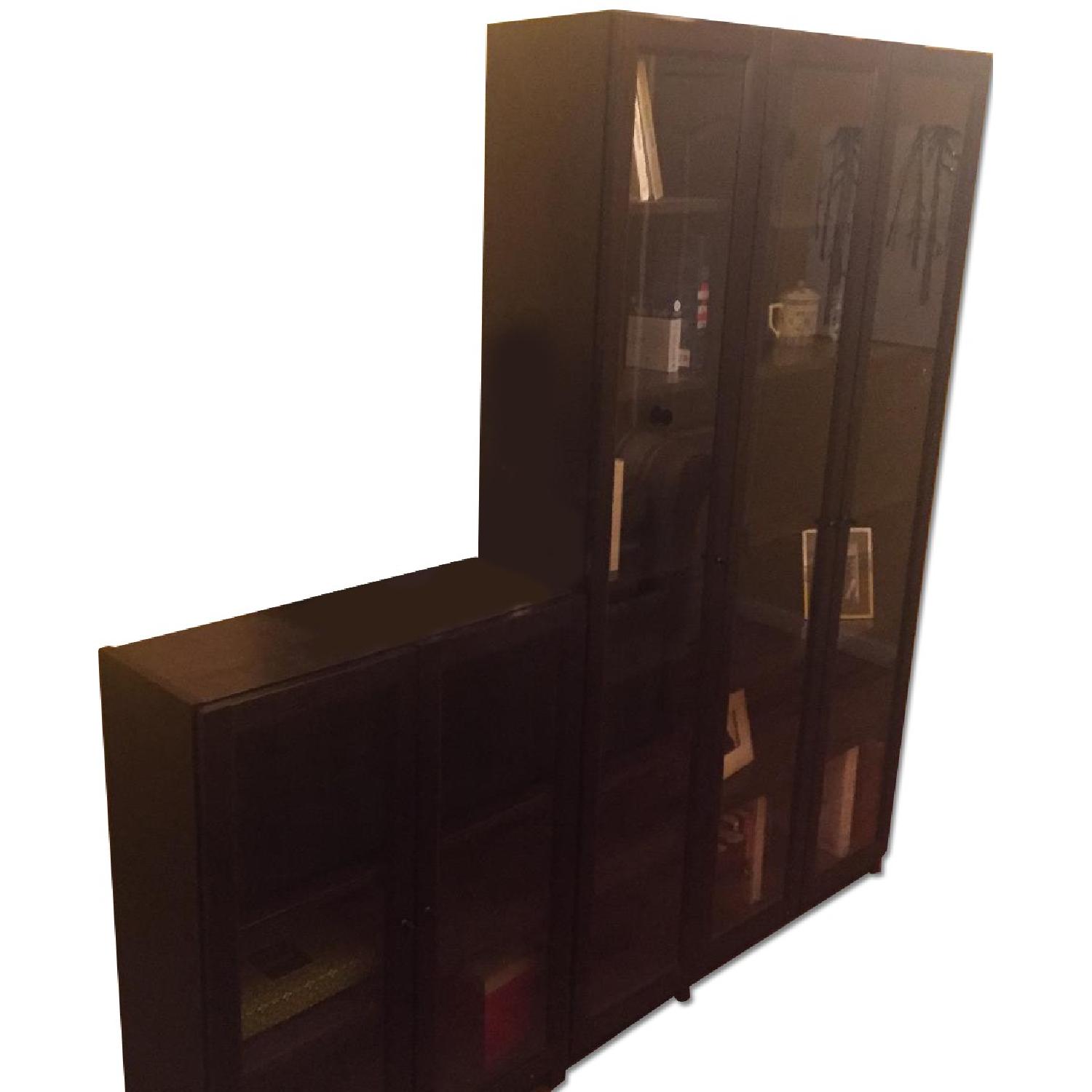 Ikea Billy Glass Door Bookcases AptDeco