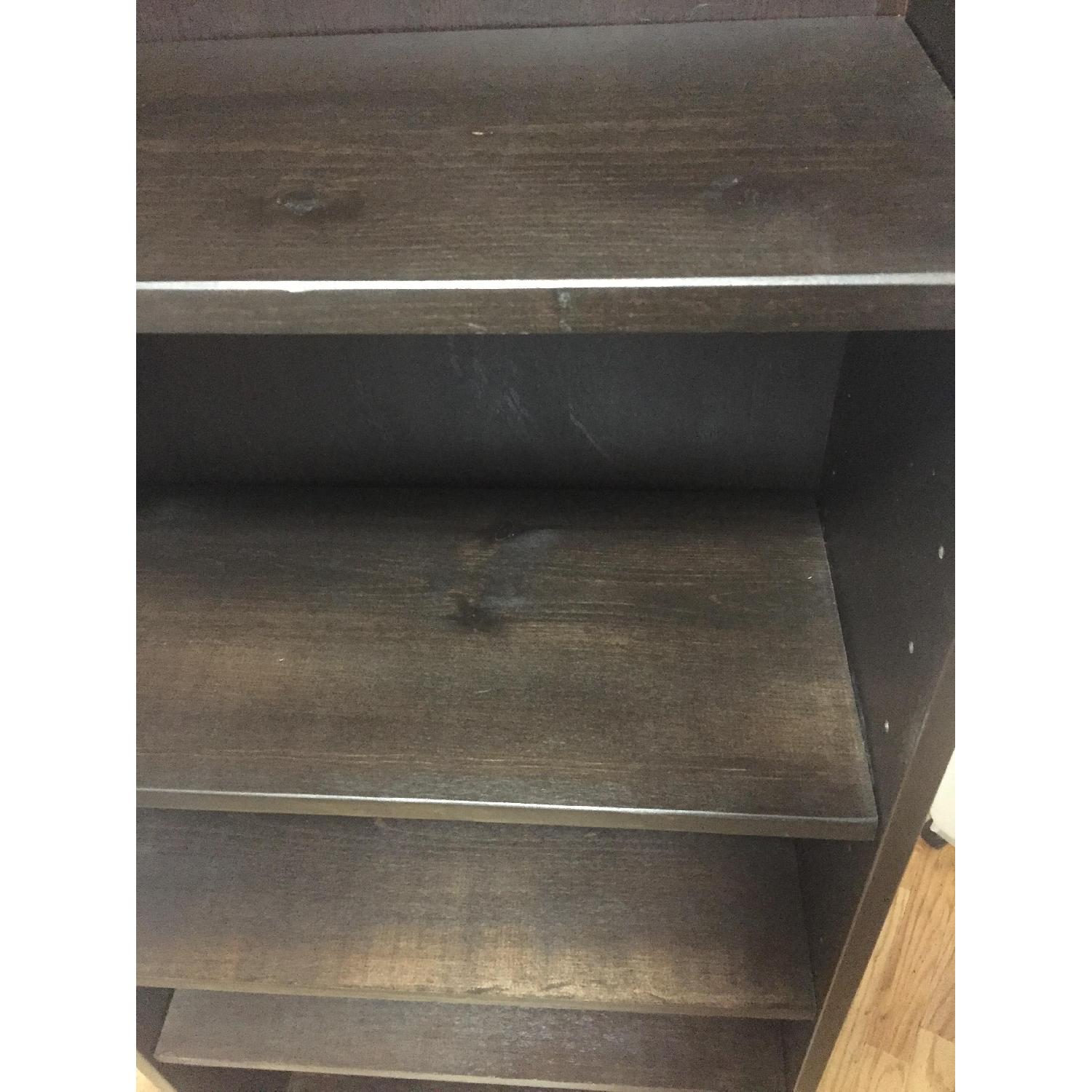 Custom-Built Espresso Wood Bookcase - image-2