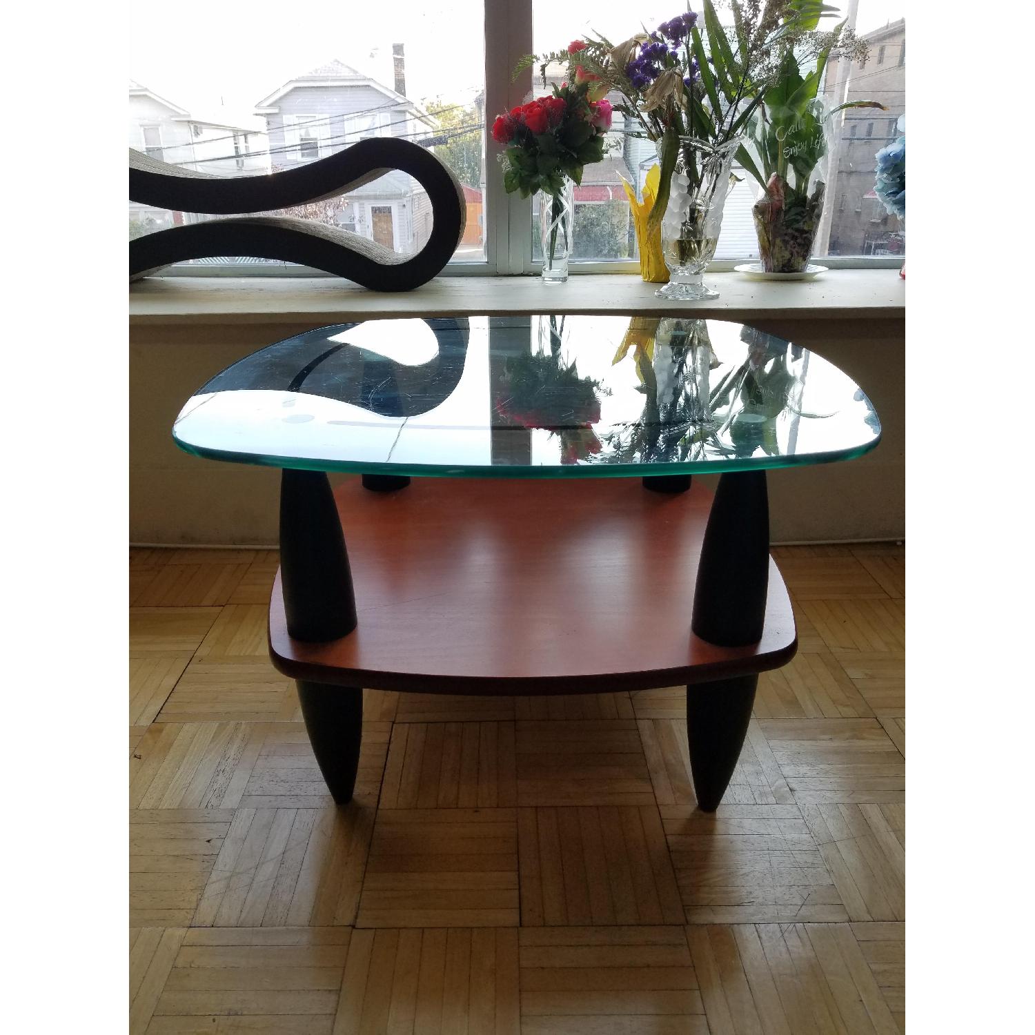 Modern Solid Wood & Glass Side/Coffee Tables - image-1