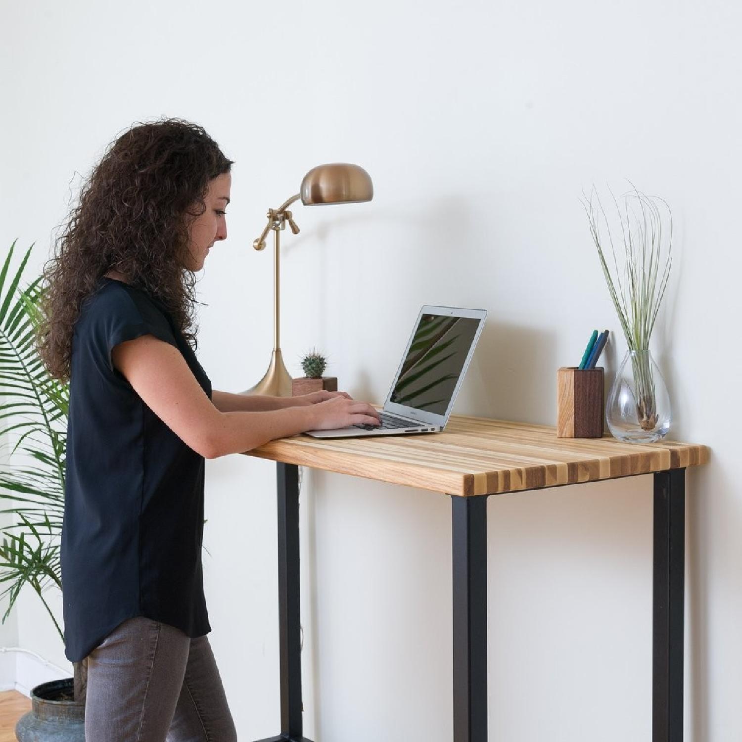 New Haven Custom Crafted Wood & Steel Standing Desk - image-4