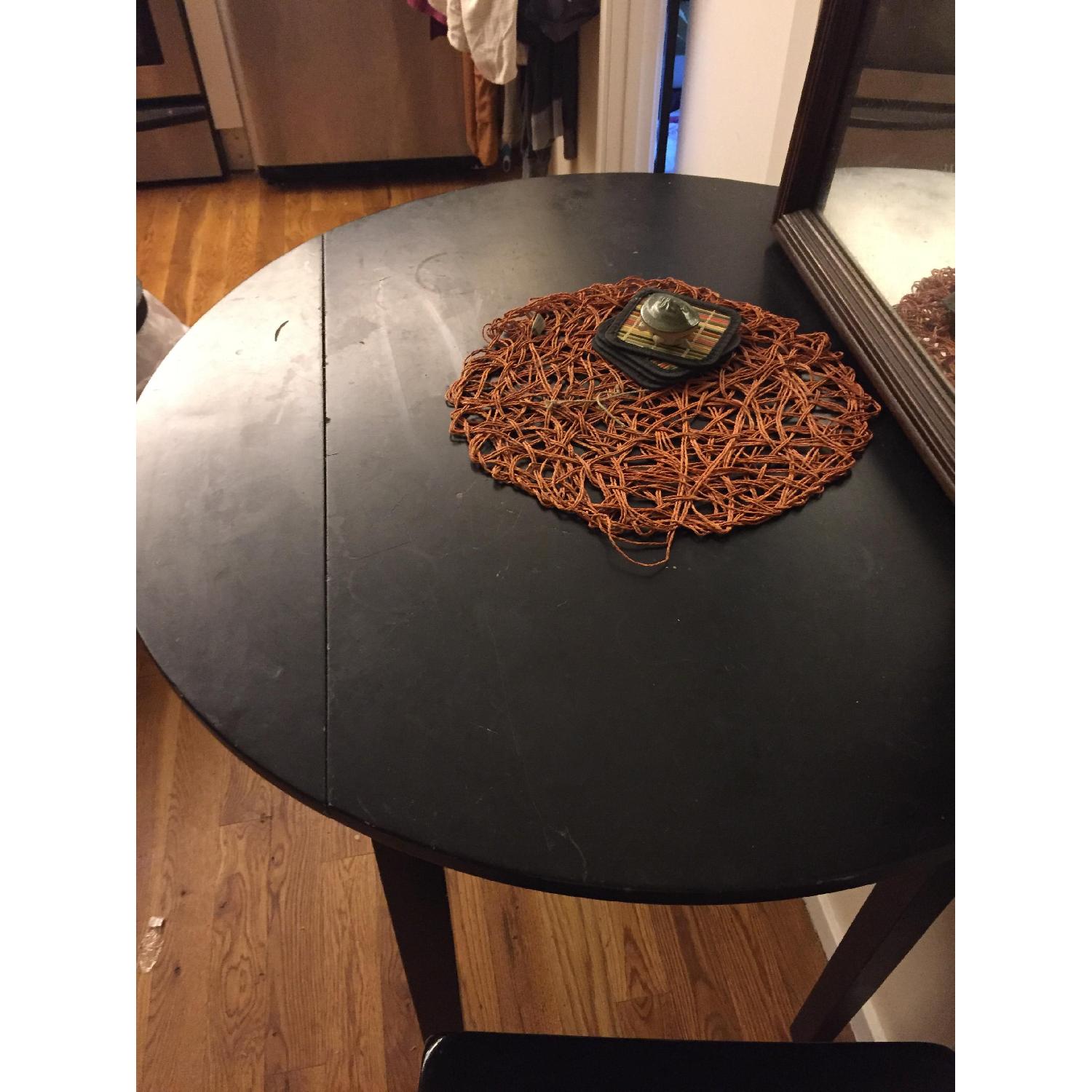 Wooden Hightop Table w/ 3 Stools - image-2