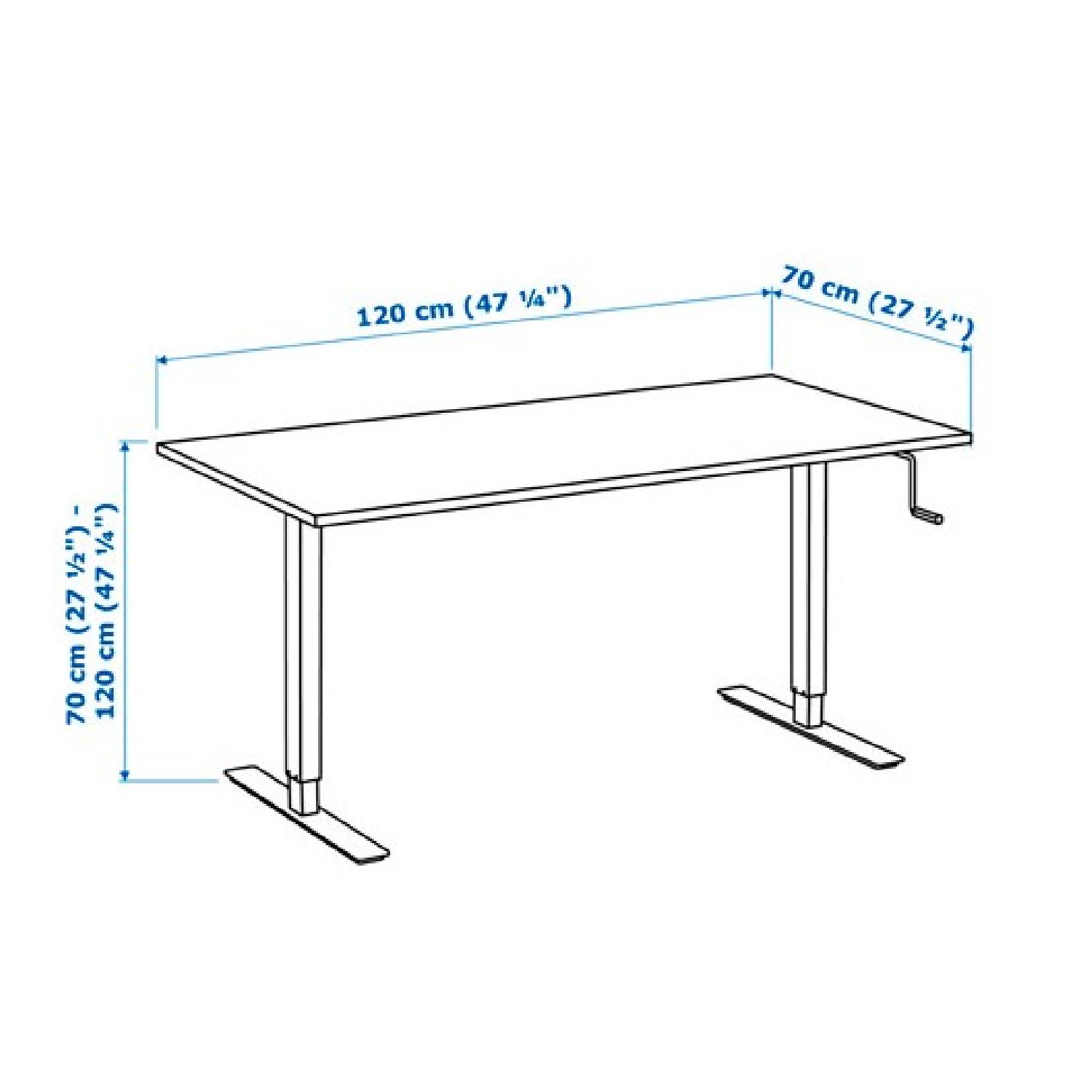 IKea Skarsta White Sit/Stand Desk - image-3