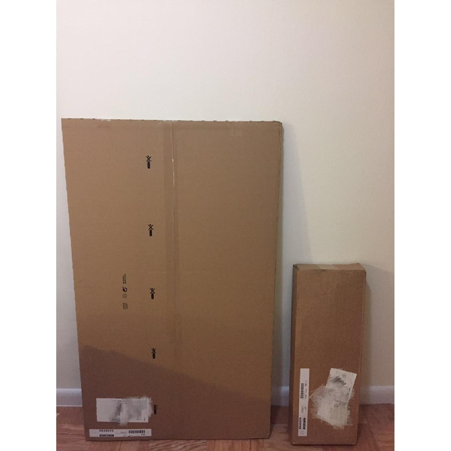 IKea Skarsta White Sit/Stand Desk - image-4