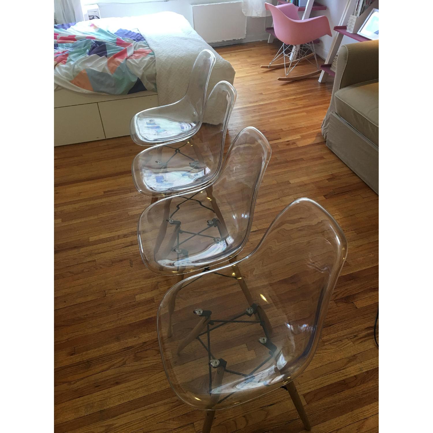 Transparent Replica Eames Eiffel Side Chairs - image-1