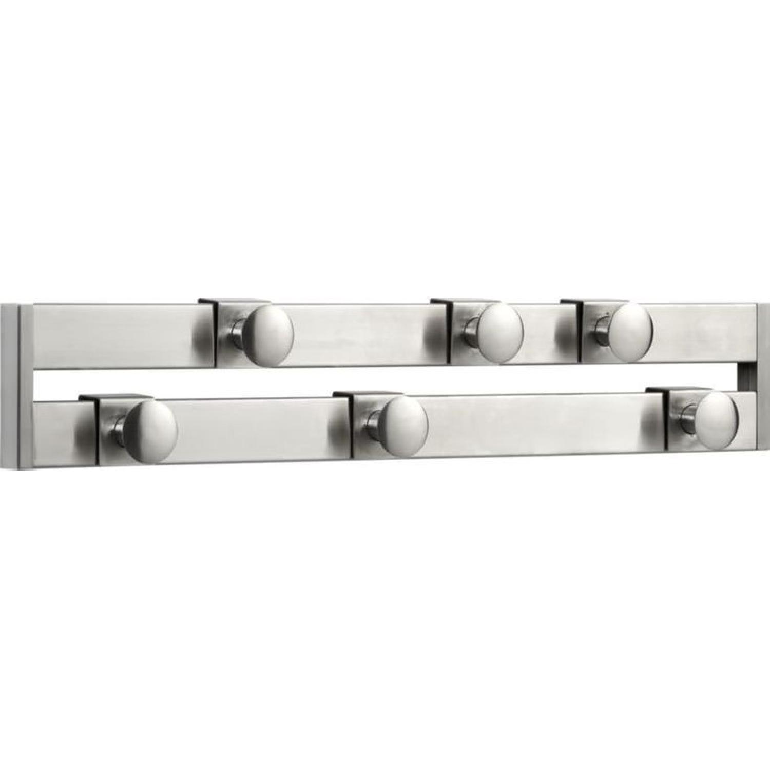Crate & Barrel Jig Silver Coat Rack - image-1