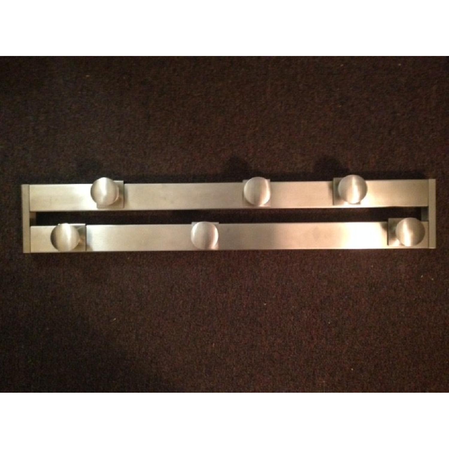 Crate & Barrel Jig Silver Coat Rack - image-3