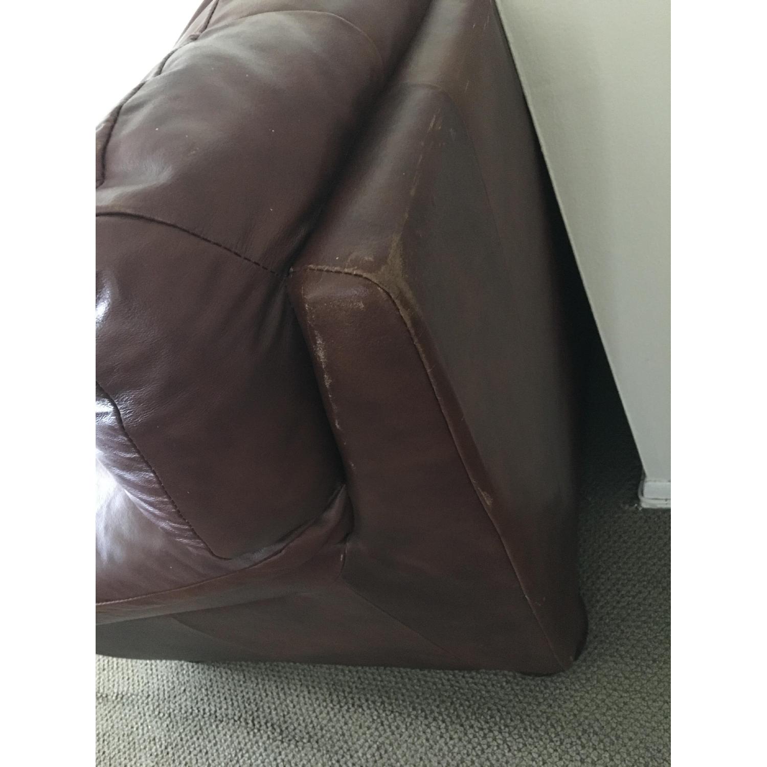 Leather 3 Seat Sofa in Mocha Brown - image-10