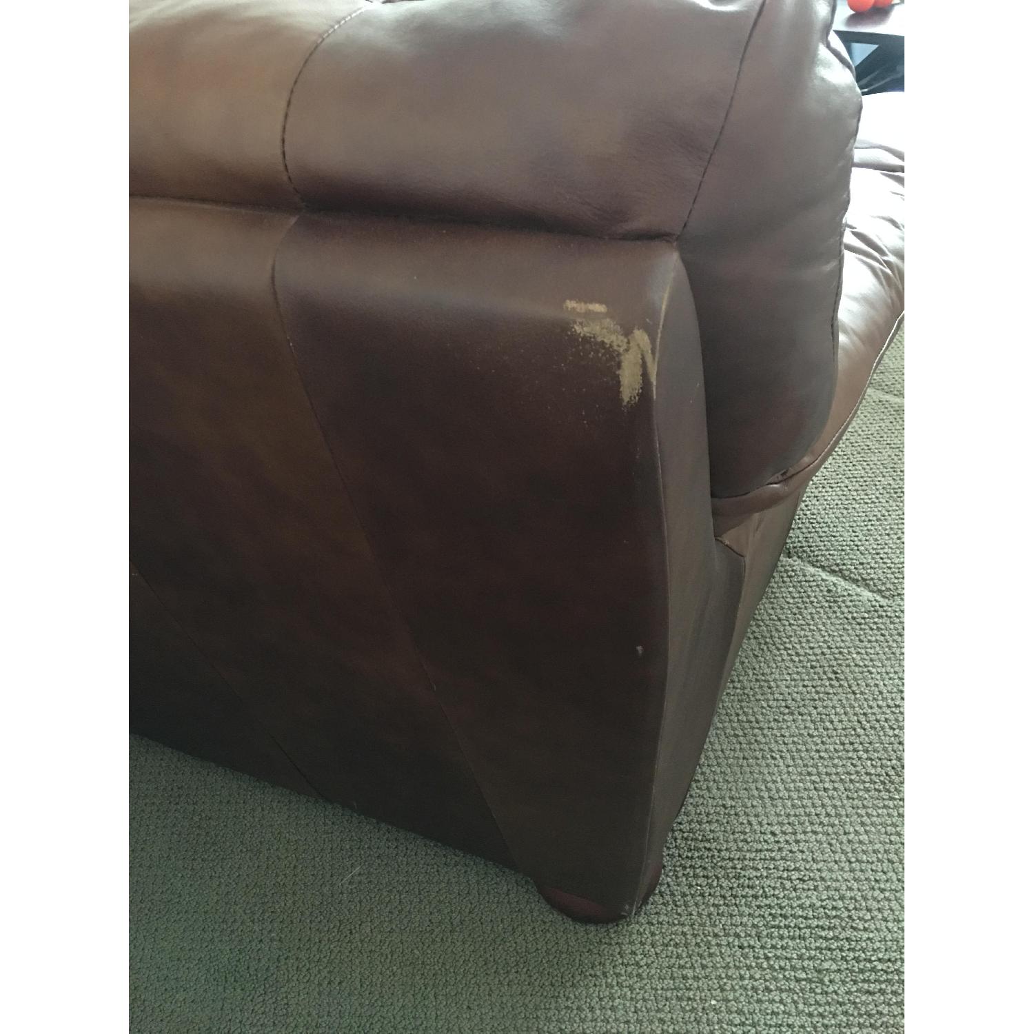 Leather 3 Seat Sofa in Mocha Brown - image-13