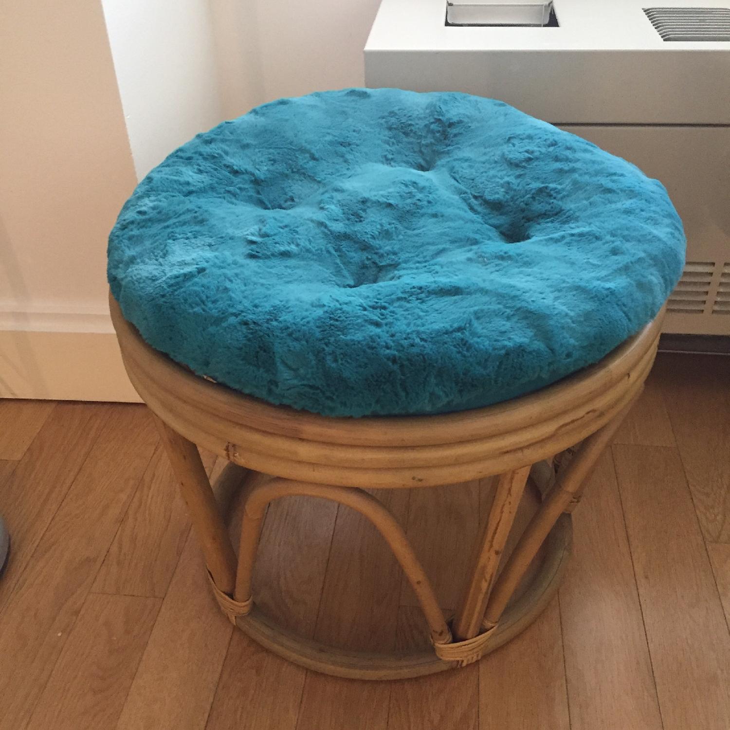 Pier 1 Papasan & Footstool - image-4