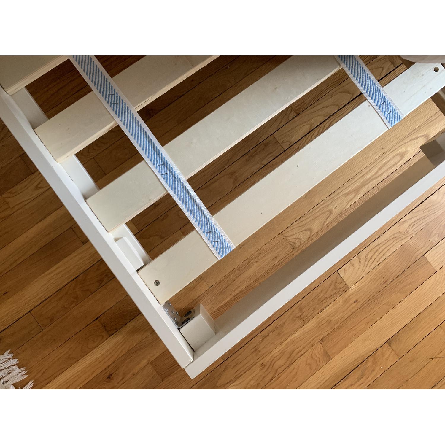 West Elm Narrow-Leg White Wood Bed Frame - image-3