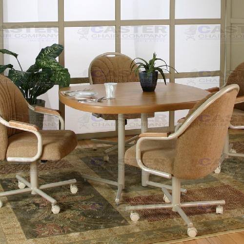 Used Caster Chair Compay Oval Oak Laminate Top w/ Split Base for sale on AptDeco