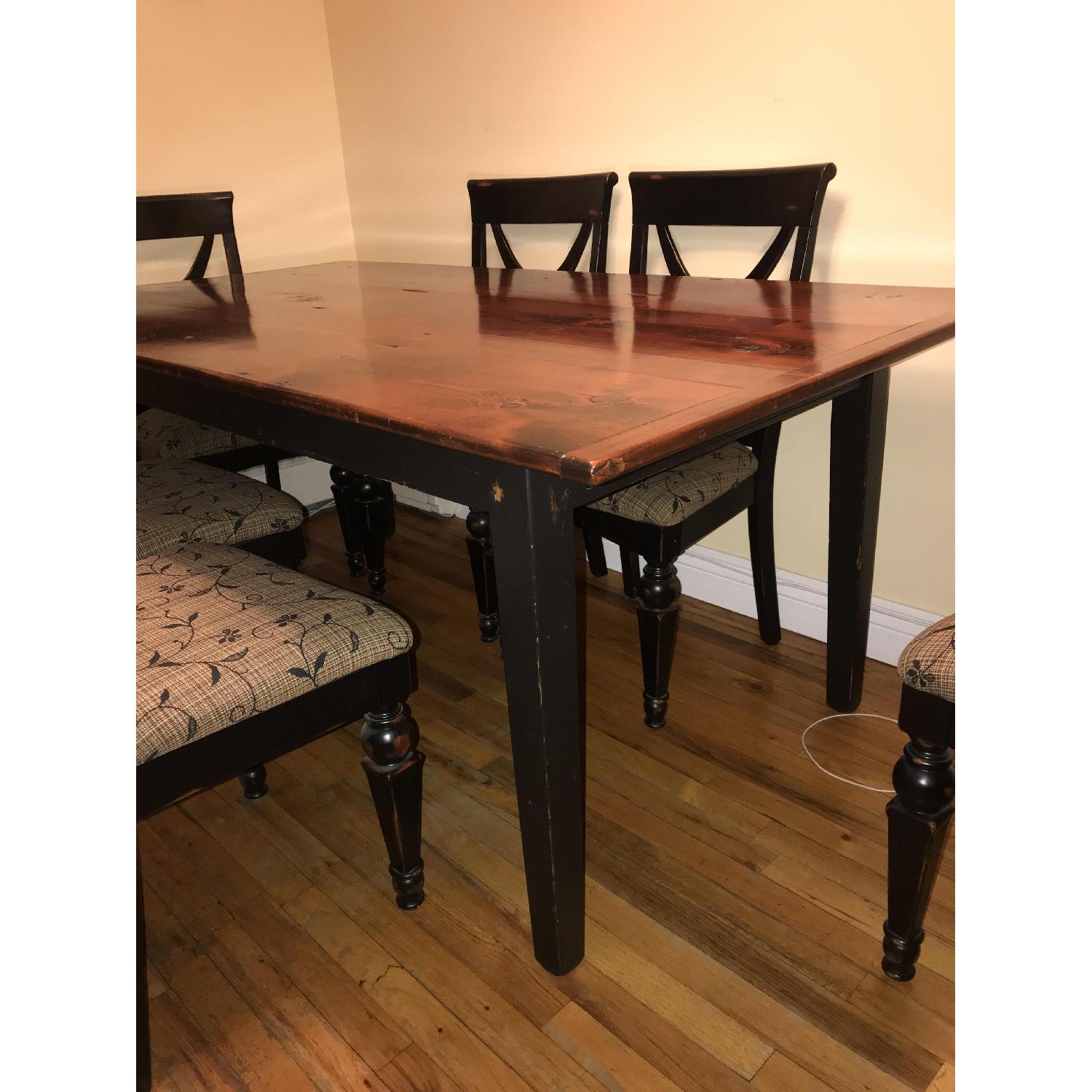 Handmade Extendable Dining Table w// 6 Chairs - AptDeco
