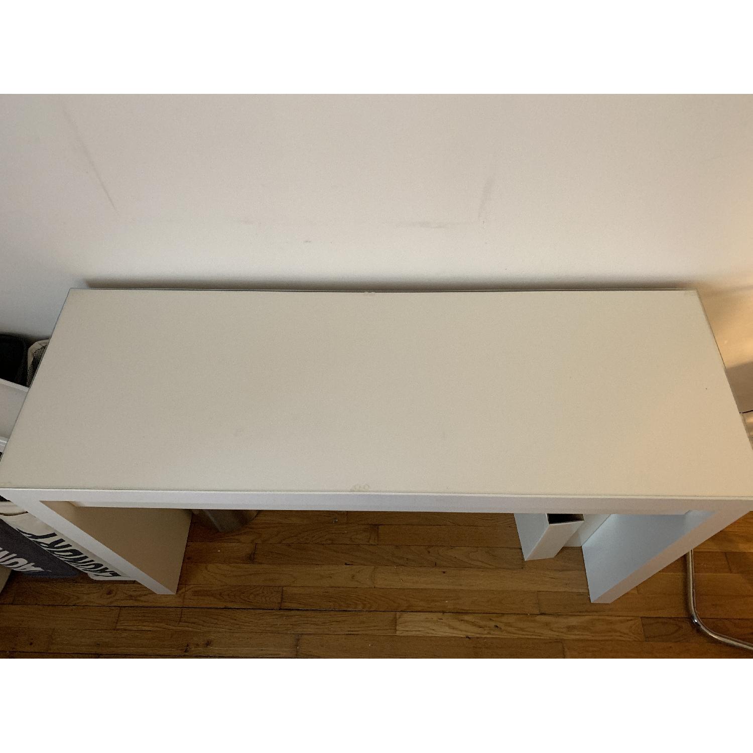 Ikea Glass Top Dressing Table w/ Drawer AptDeco