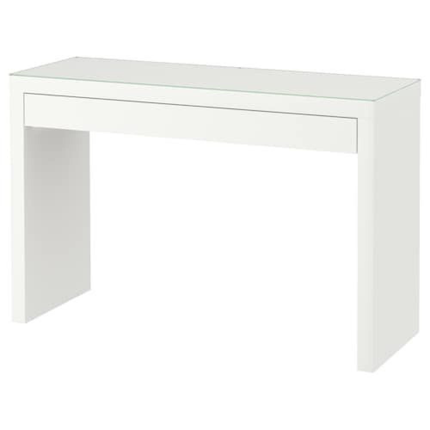 Ikea Glass Top Dressing Table w/ Drawer AptDeco