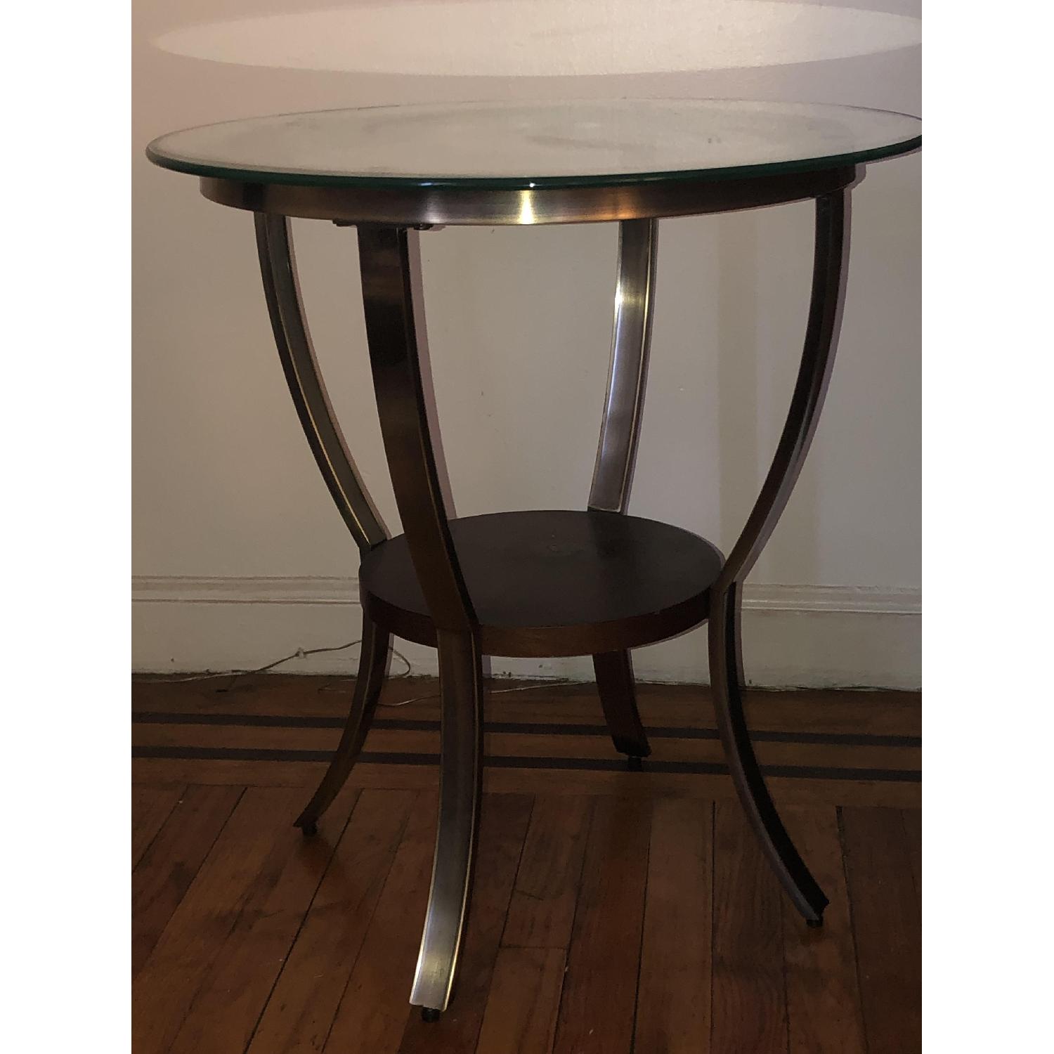 Glass Top Oval Shaped Coffee Table + 2  Side Tables - image-3