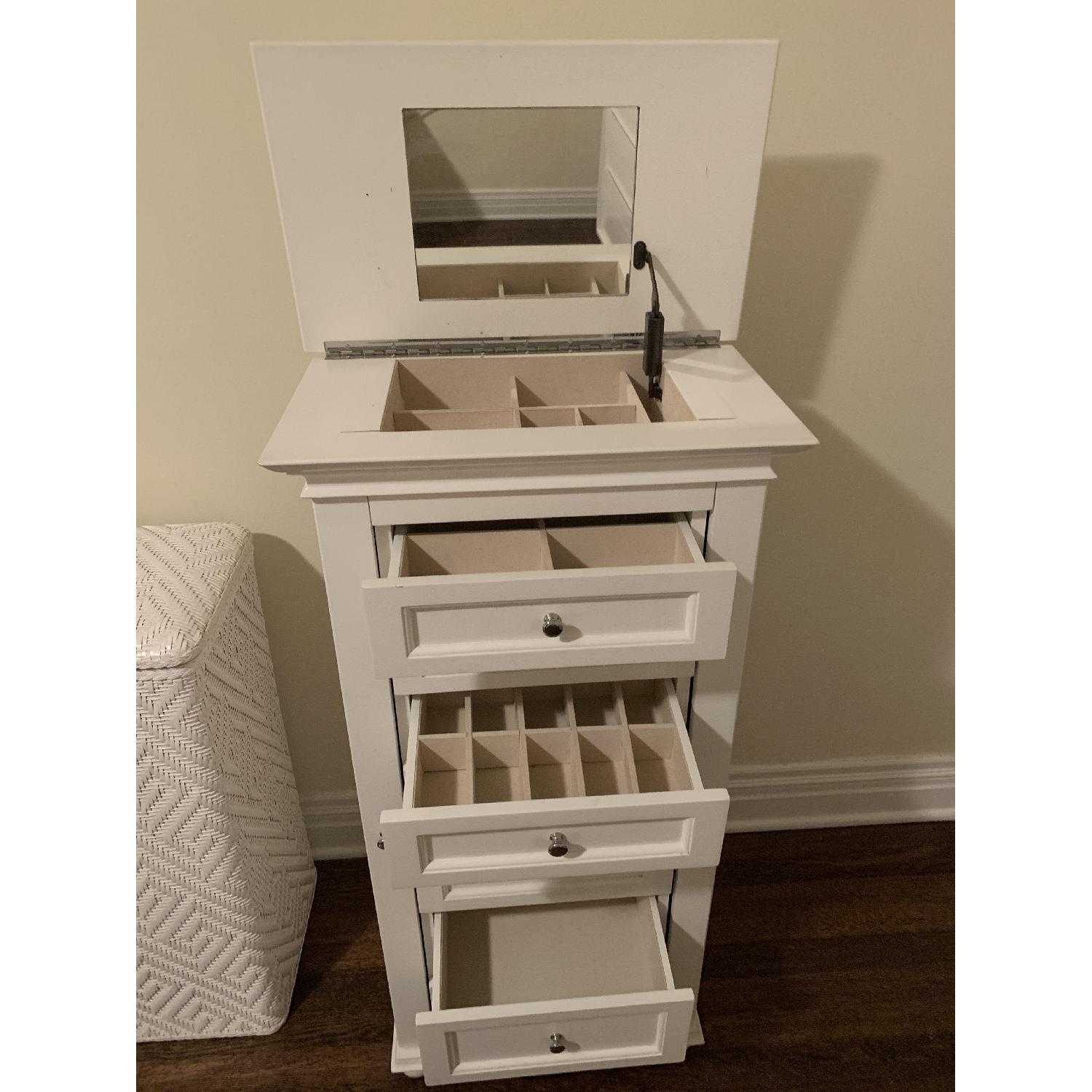 Hampton Bay White Jewelry Armoire - image-1
