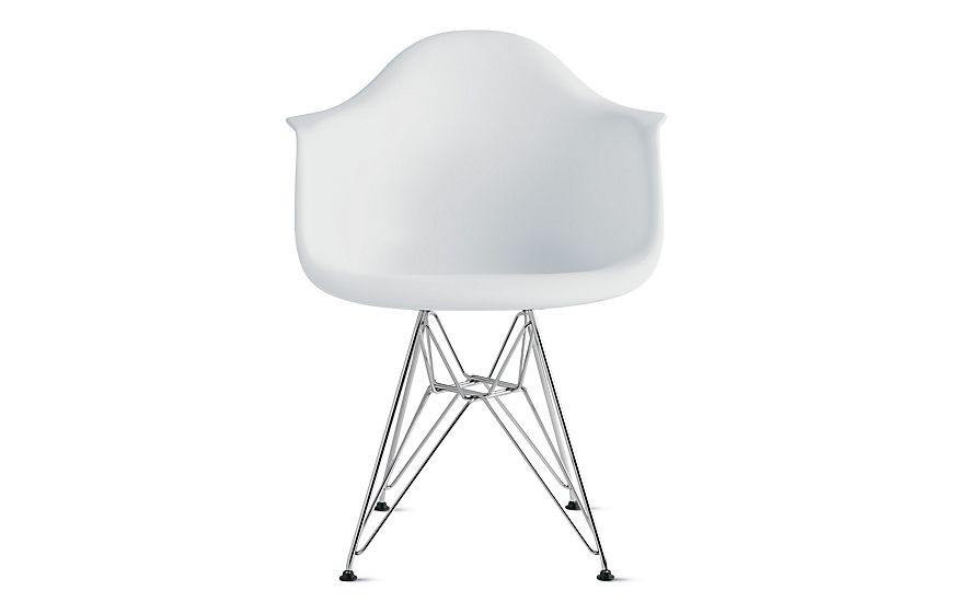 Eames Molded Plastic Wire-Base DAR Armchairs
