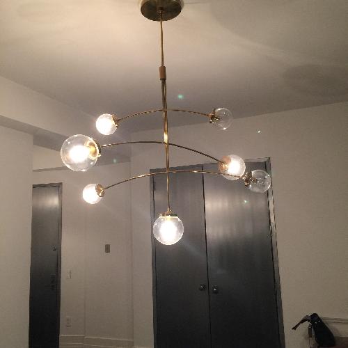 Kate Spade Prescott Large Mobile Chandelier in Soft Brass