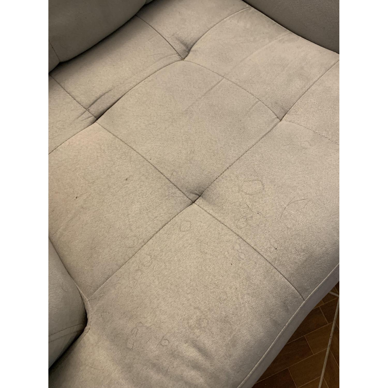 Ashley Grey Suede Armchair - image-4