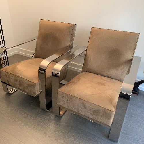 Used Ralph Lauren Bohemian Penthouse Club Chairs for sale on AptDeco