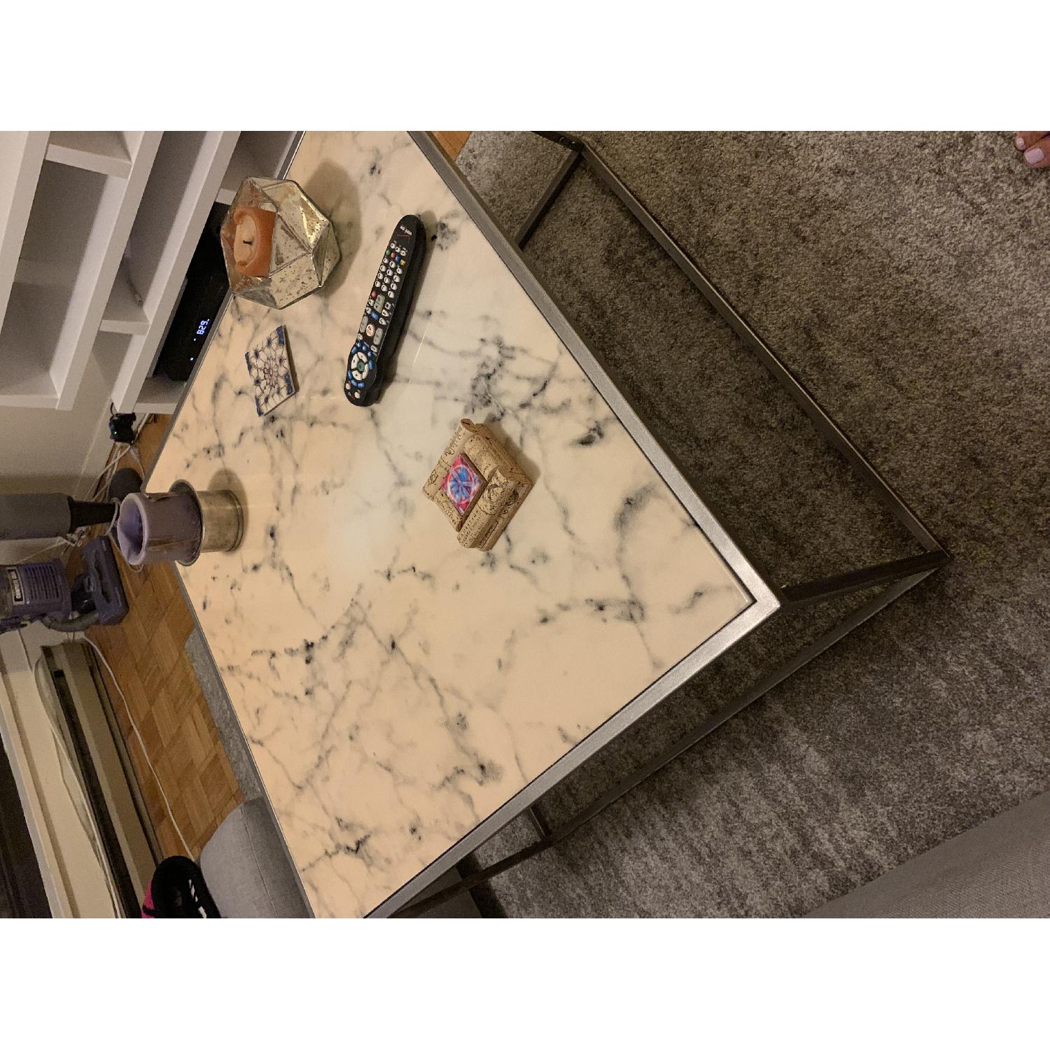 Willa Arlo Interior White/Silver Coffee Table - image-5