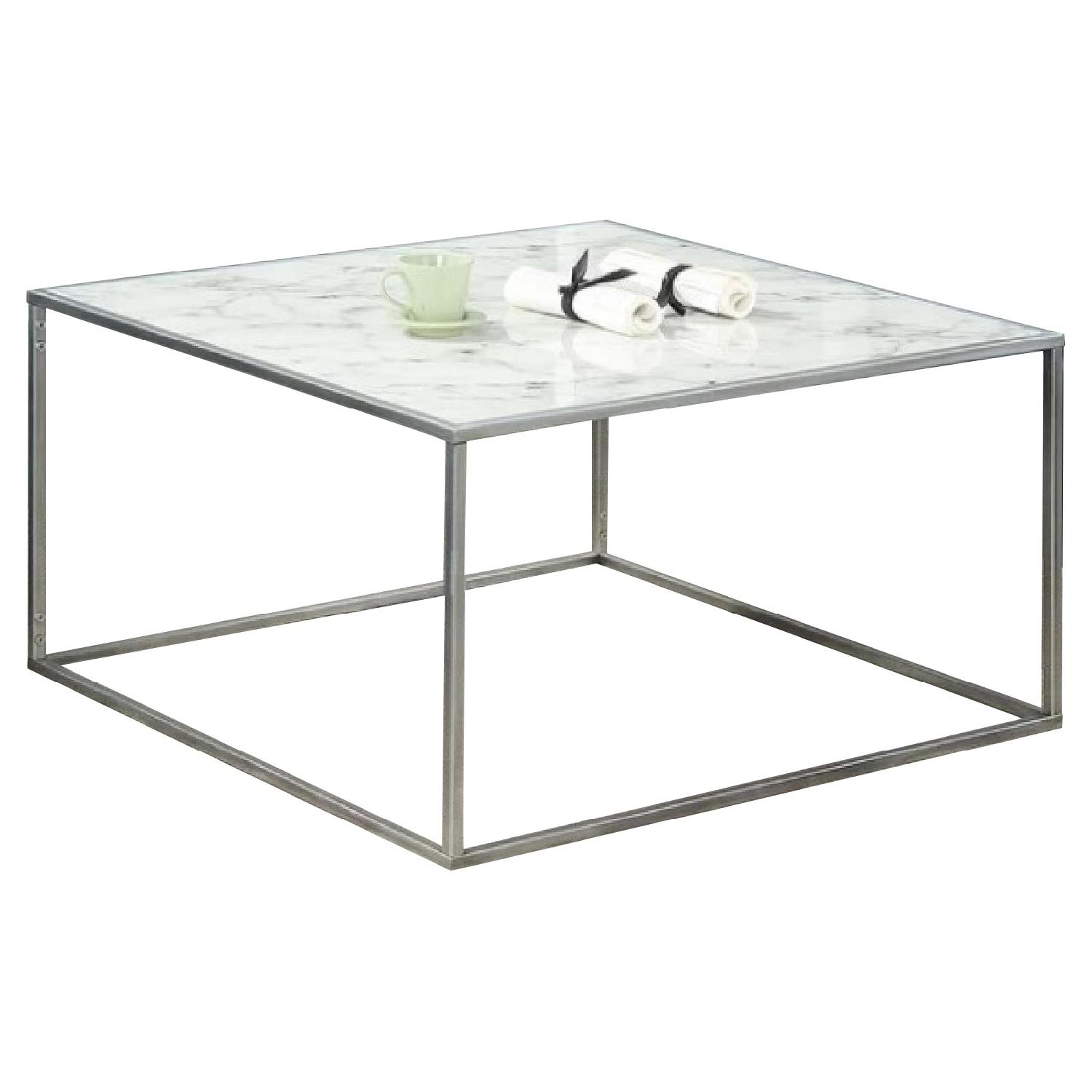 Willa Arlo Interior White/Silver Coffee Table - image-6