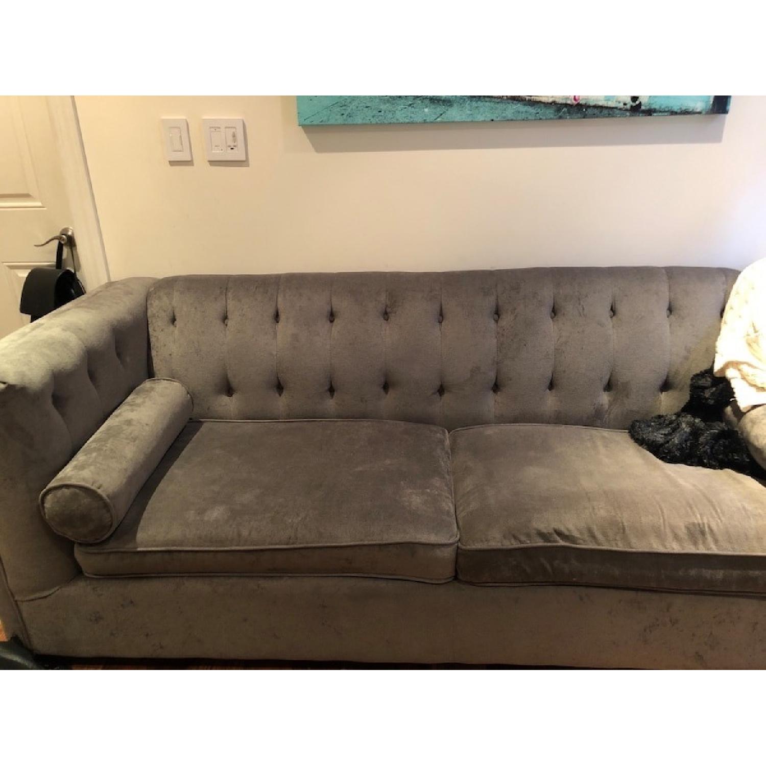 Wildon Home Alexa Charcoal Velvet Sofa - image-3