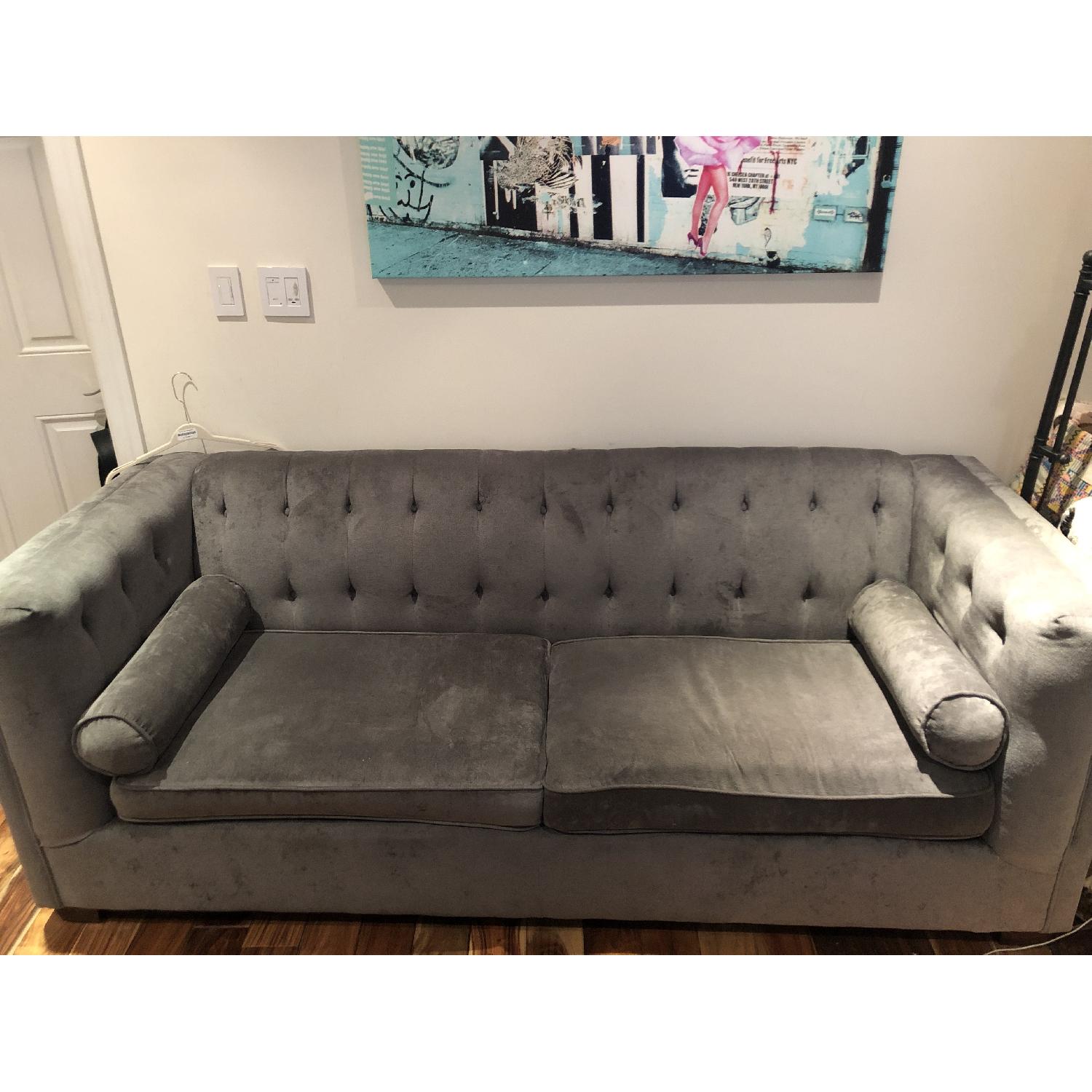 Wildon Home Alexa Charcoal Velvet Sofa - image-4