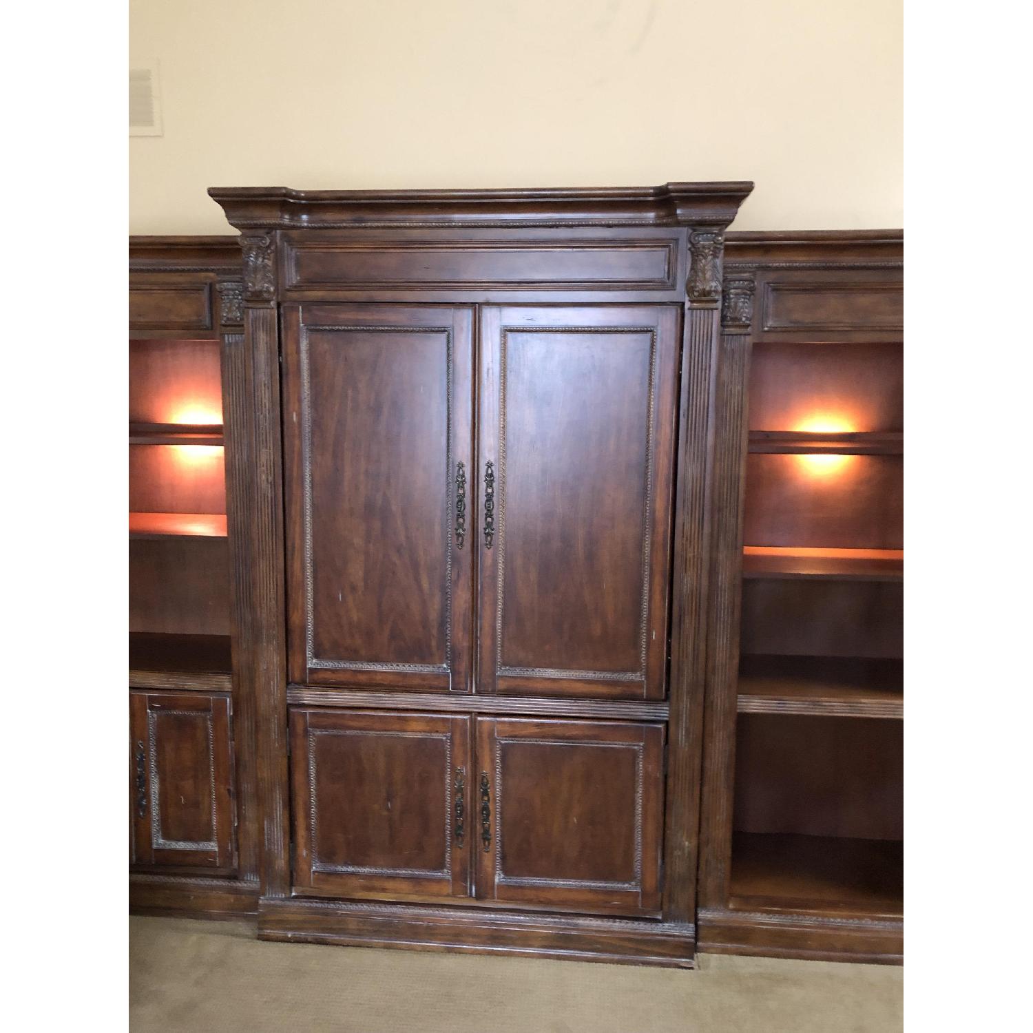 Macy's TV Entertainment Center w/ Bookshelves - image-3