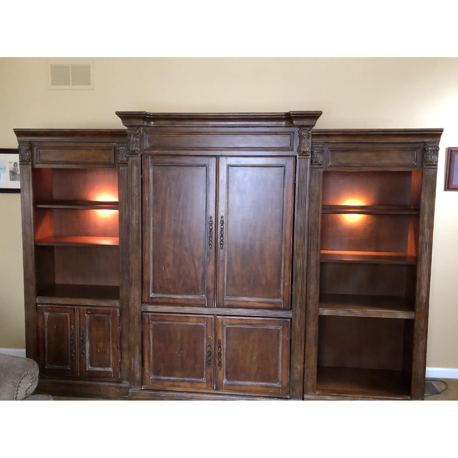 Macy's TV Entertainment Center w/ Bookshelves - image-4