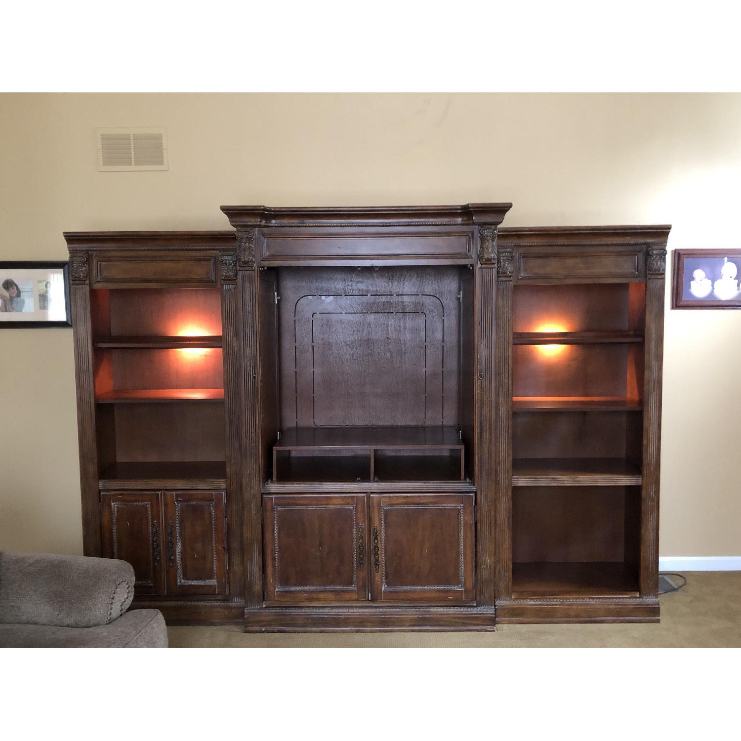 Macy's TV Entertainment Center w/ Bookshelves - image-5