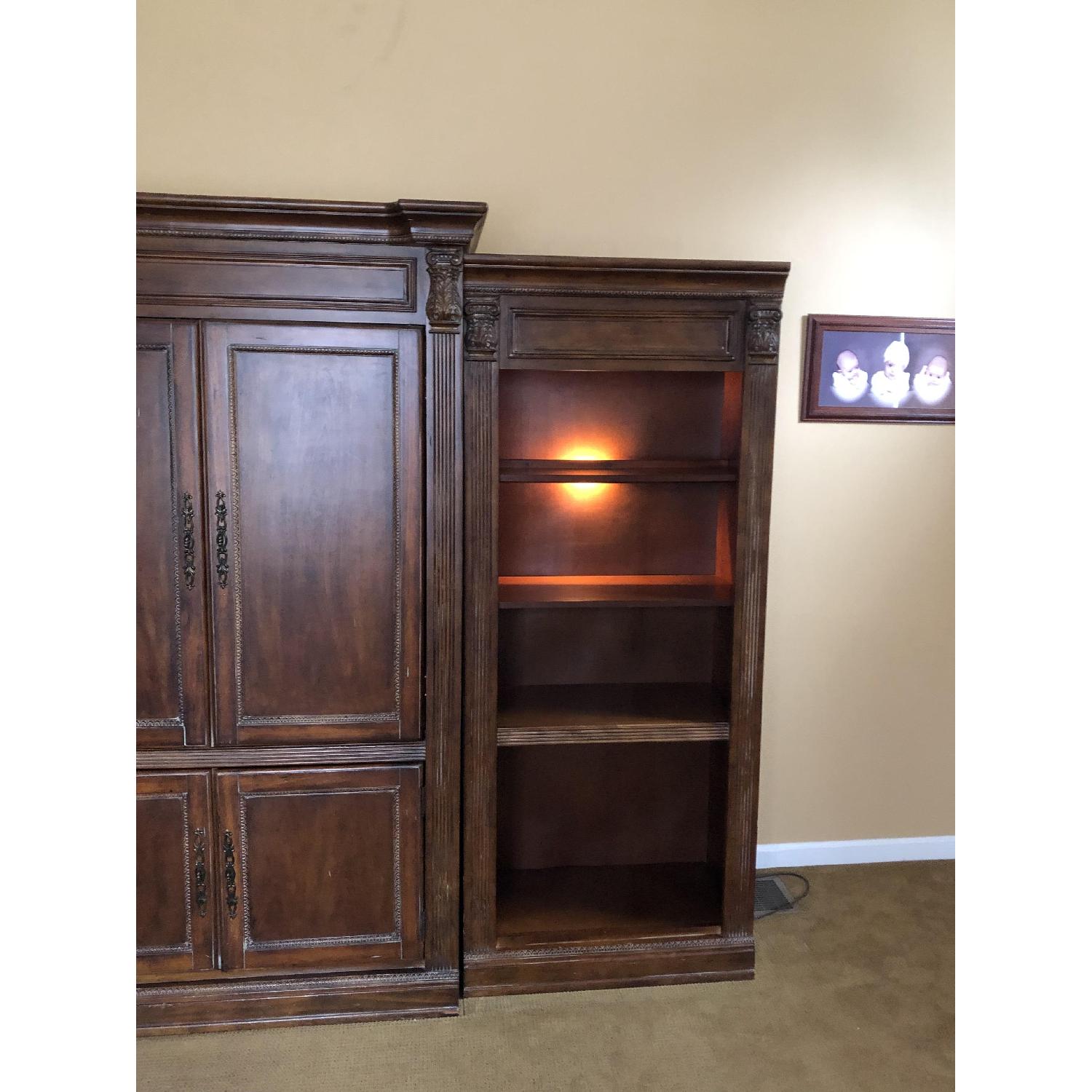 Macy's TV Entertainment Center w/ Bookshelves - image-7