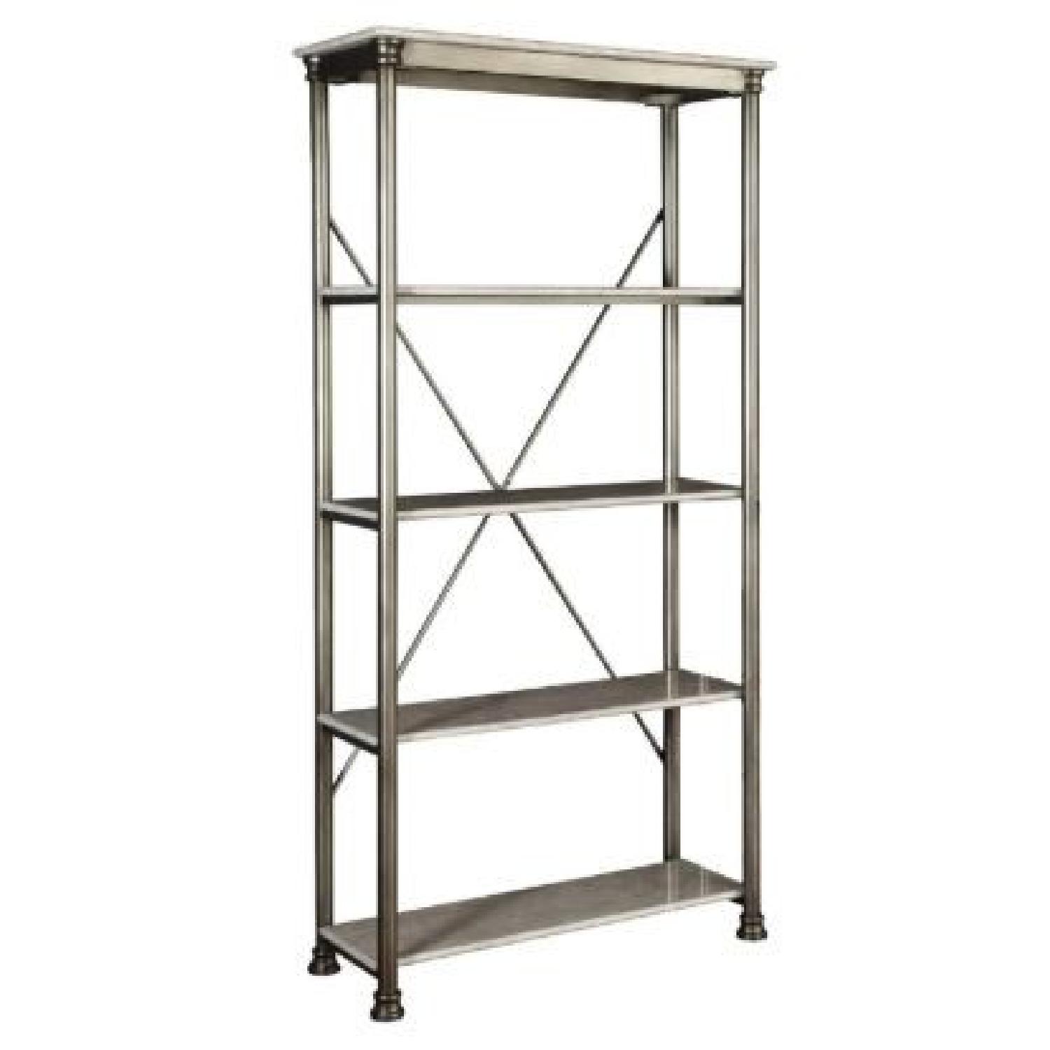 Home Depot Marble & Steel Orleans Shelving Unit - AptDeco