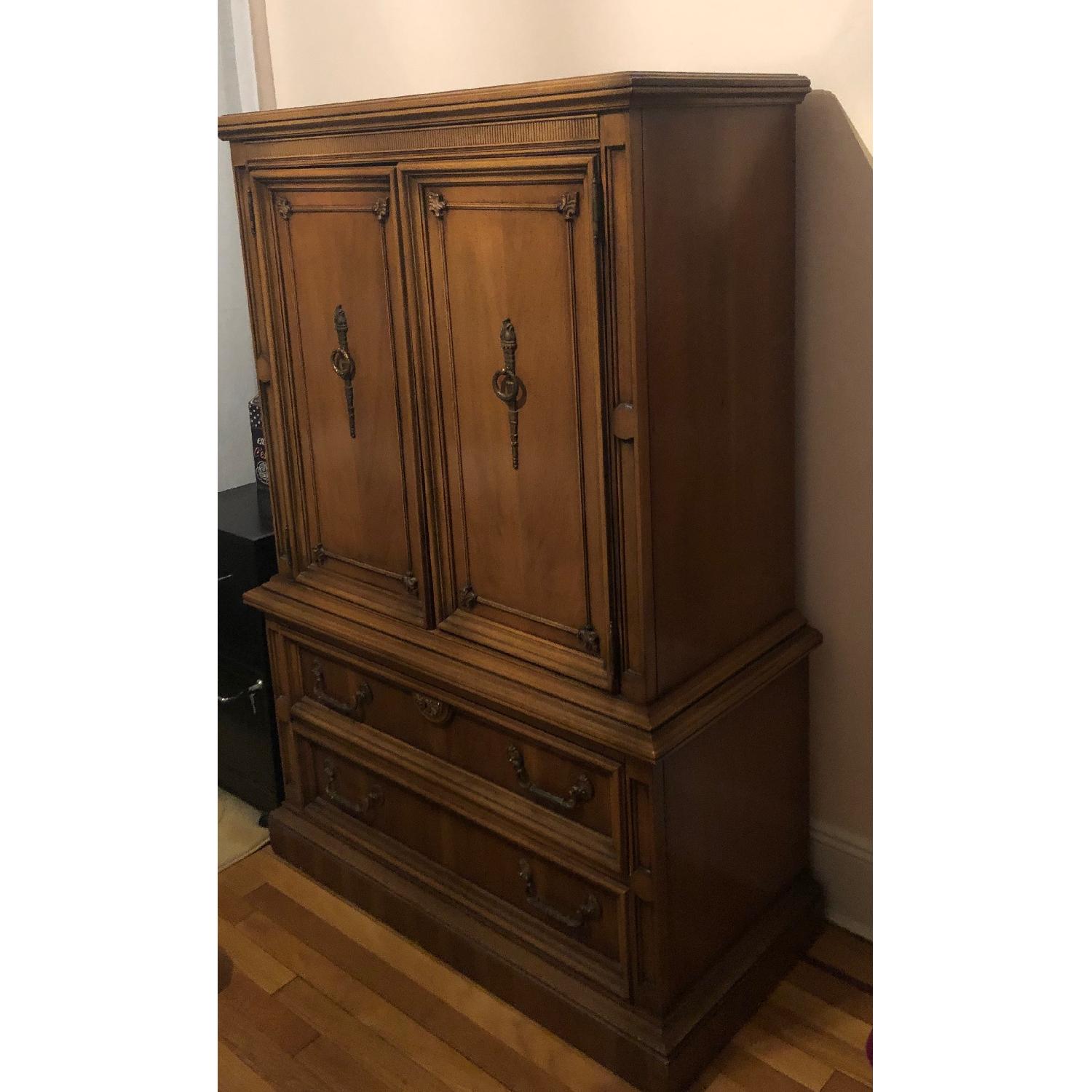 Antique Wooden Armoire - image-2