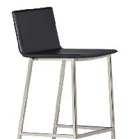 CB2 Phoenix Carbon Black Counter Height Bar Stools - AptDeco