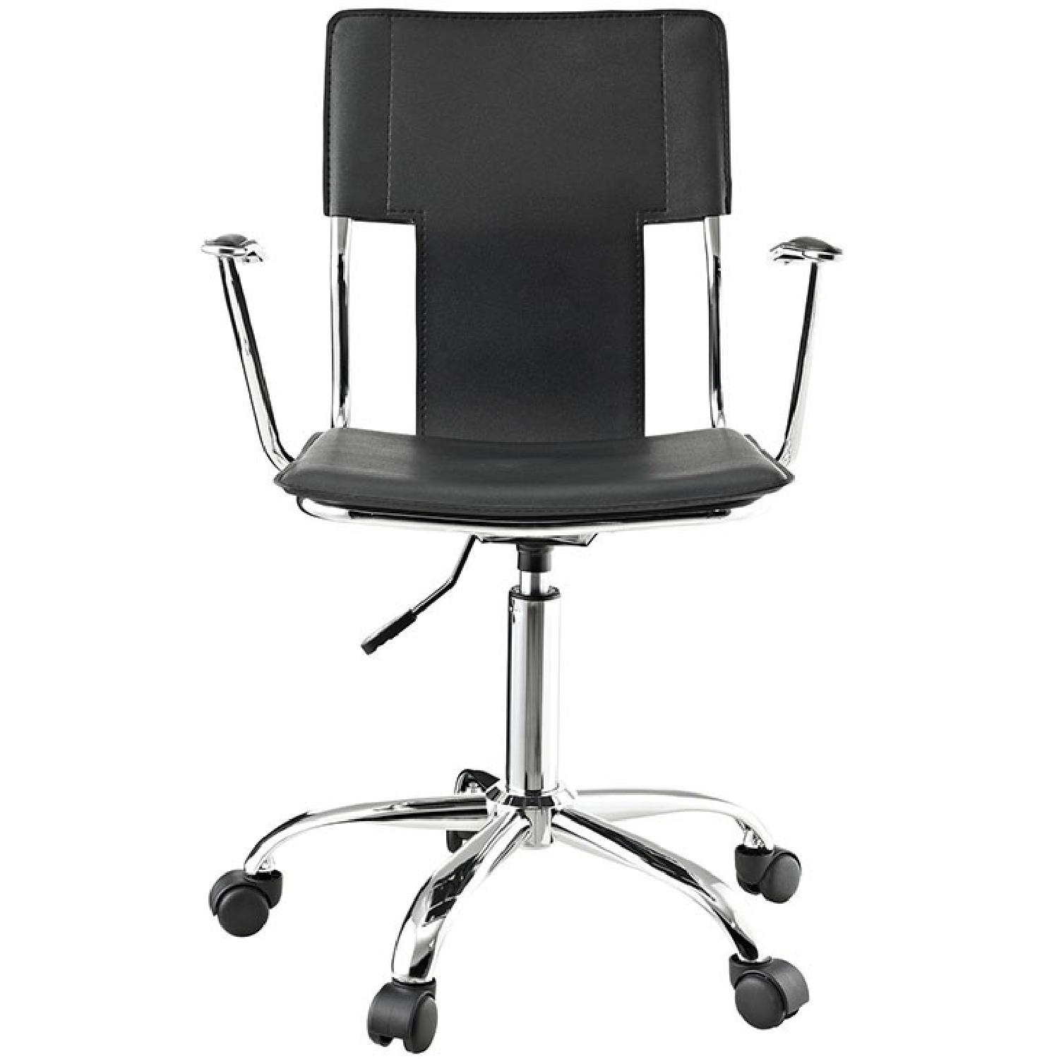Manhattan Home Design Padded Office Chair in Black - image-1