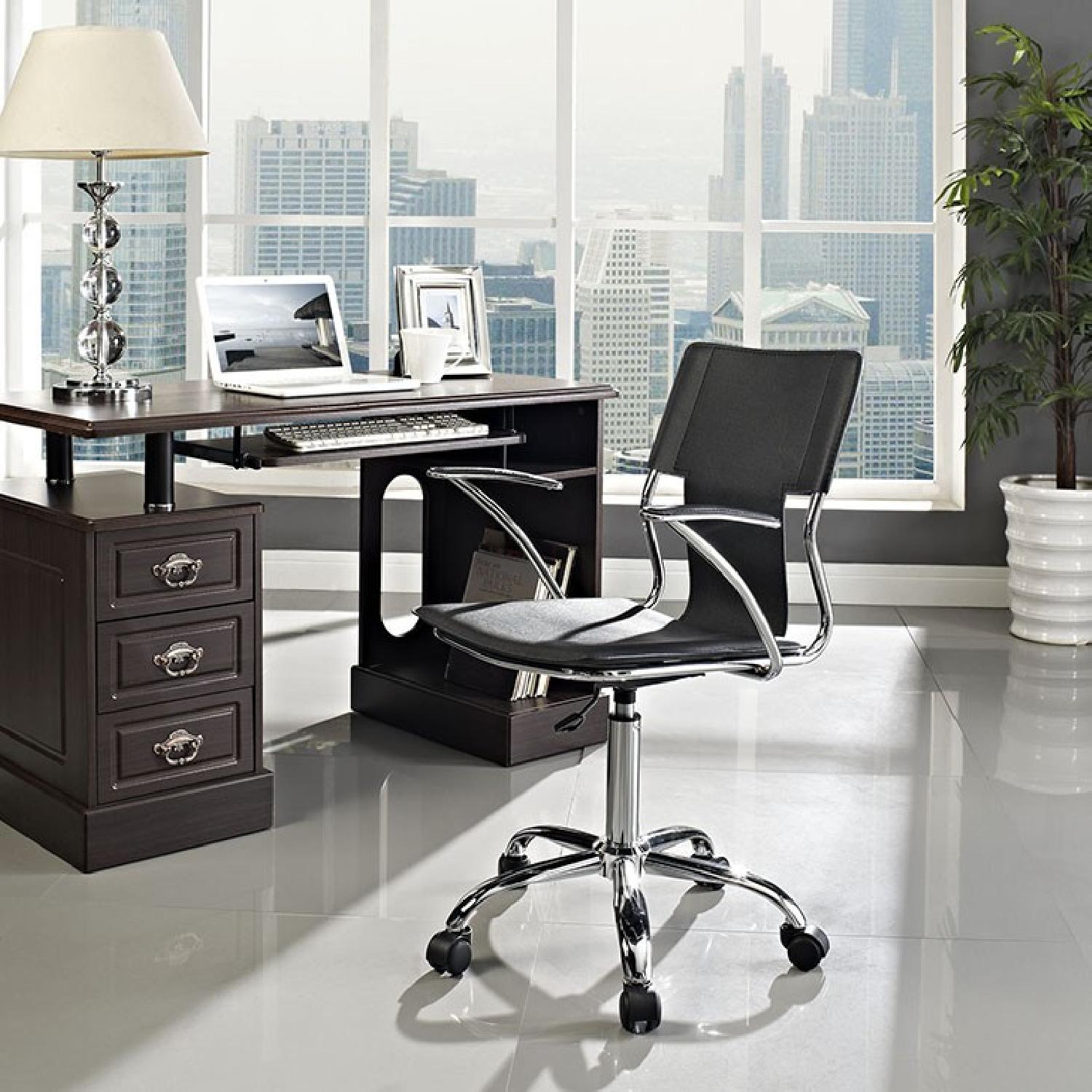 Manhattan Home Design Padded Office Chair in Black - image-3