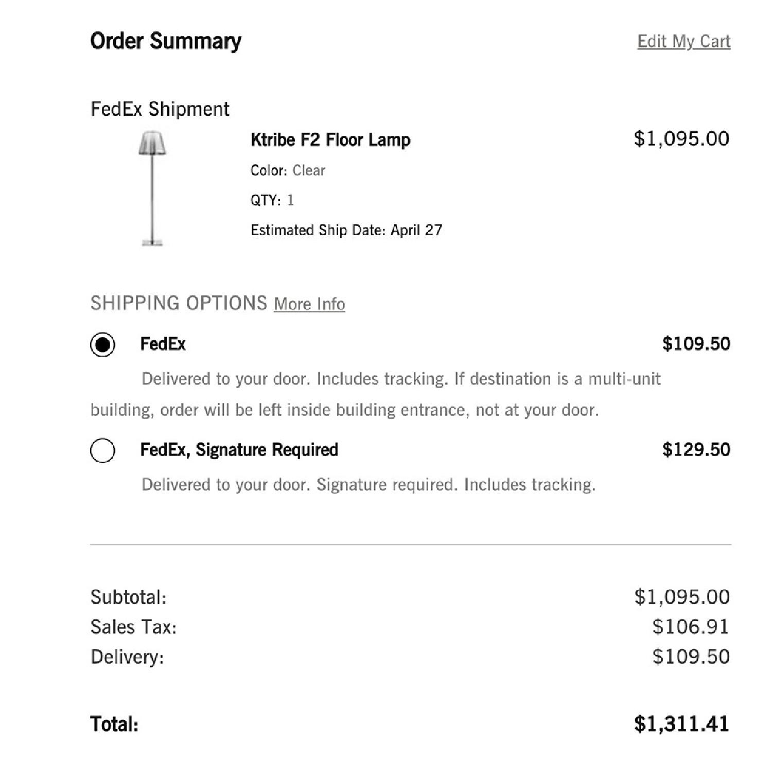 Philippe Starck Flos Ktribe T2 Floor Lamp w/ Clear Shade - image-5