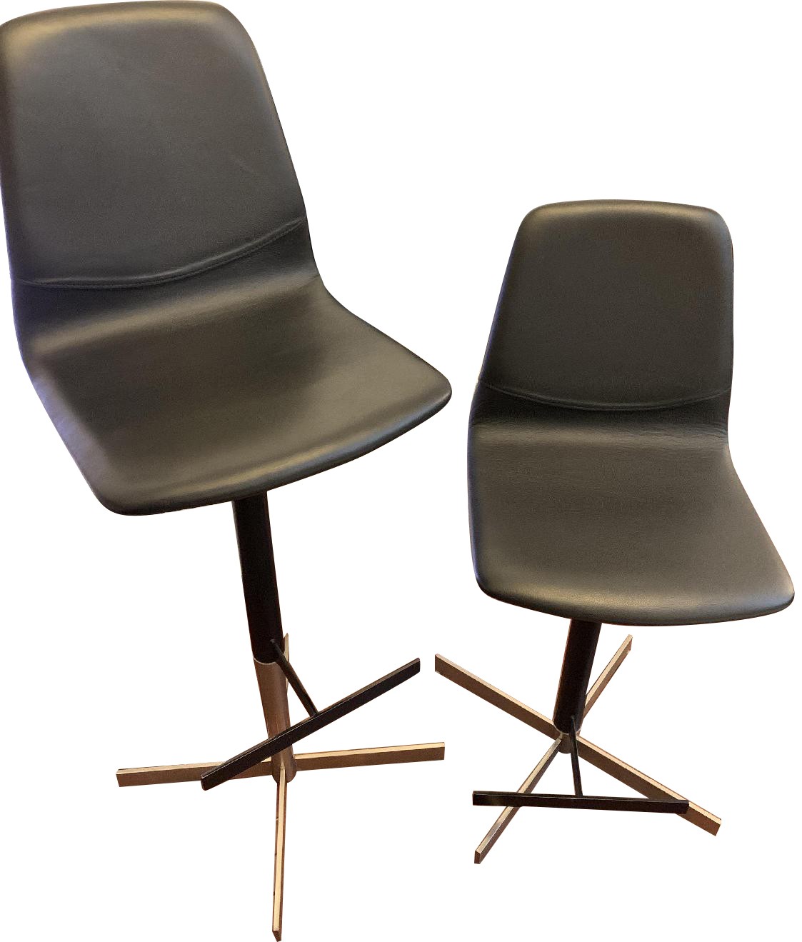 BoConcept London Bar Stools in Black Rio Leather